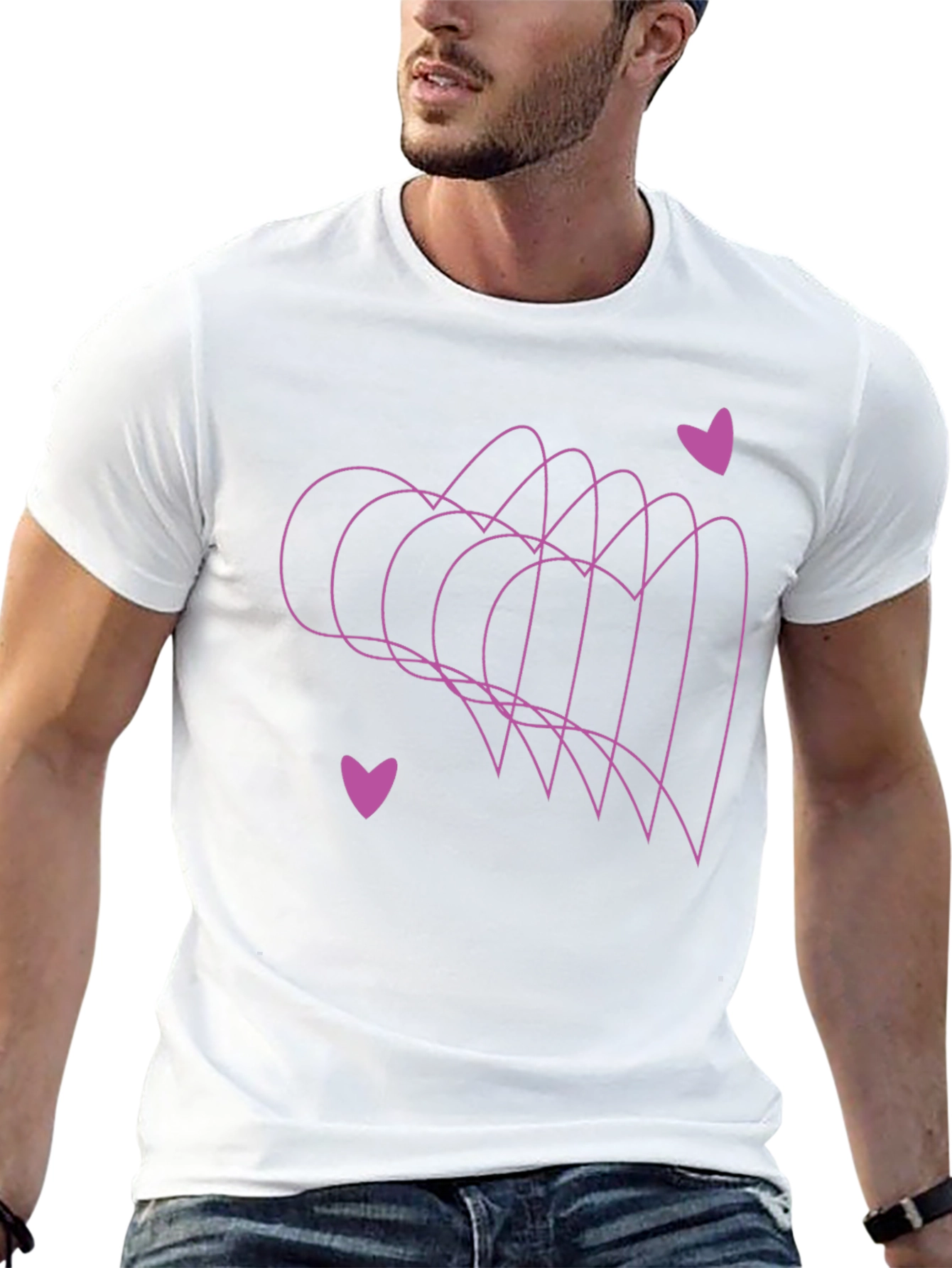 Black Heartbeat Tee - Minimalist Style