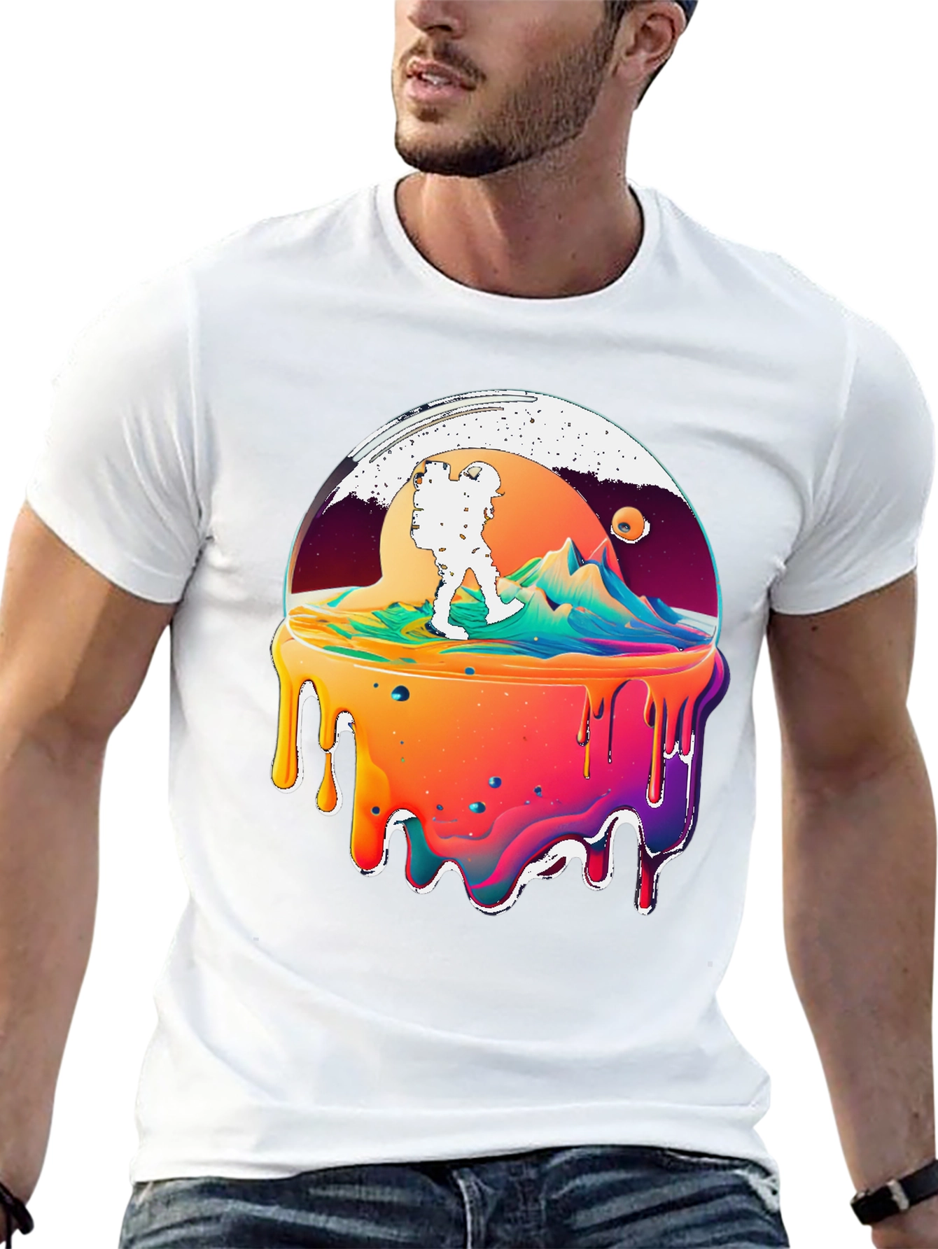 Melting Globe Hiker Graphic Tee