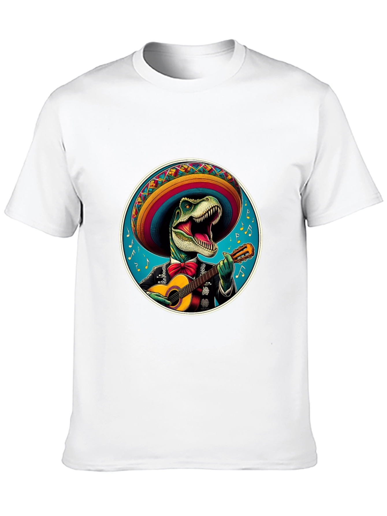 Dino Mariachi T-Shirt - Cool Trex Guitarist Tee