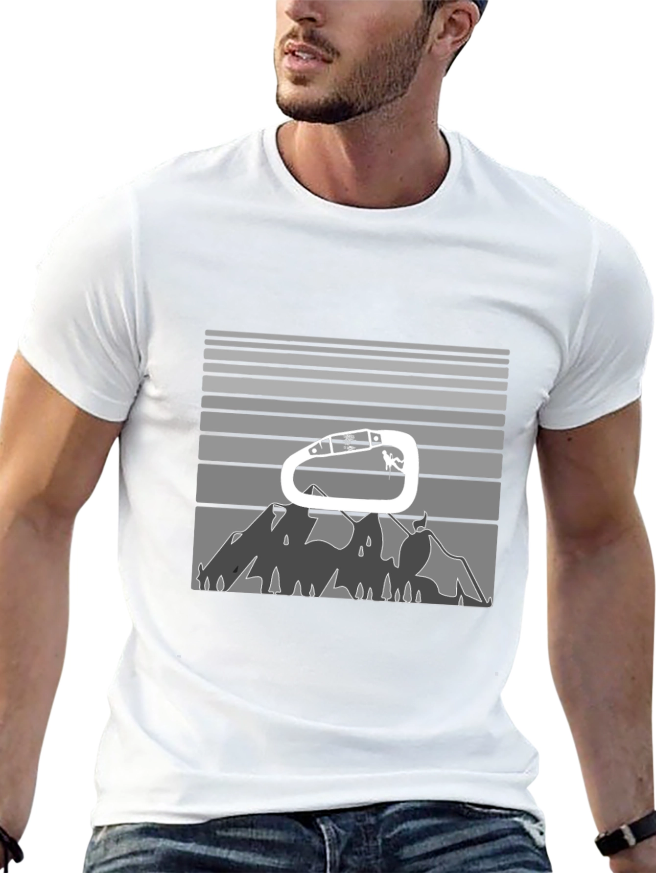 Climbing Carabiner Mountain Graphic Tee