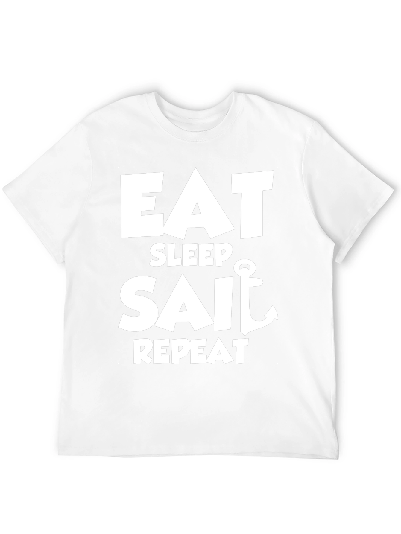 Eat Sleep Sail Repeat Black T-Shirt