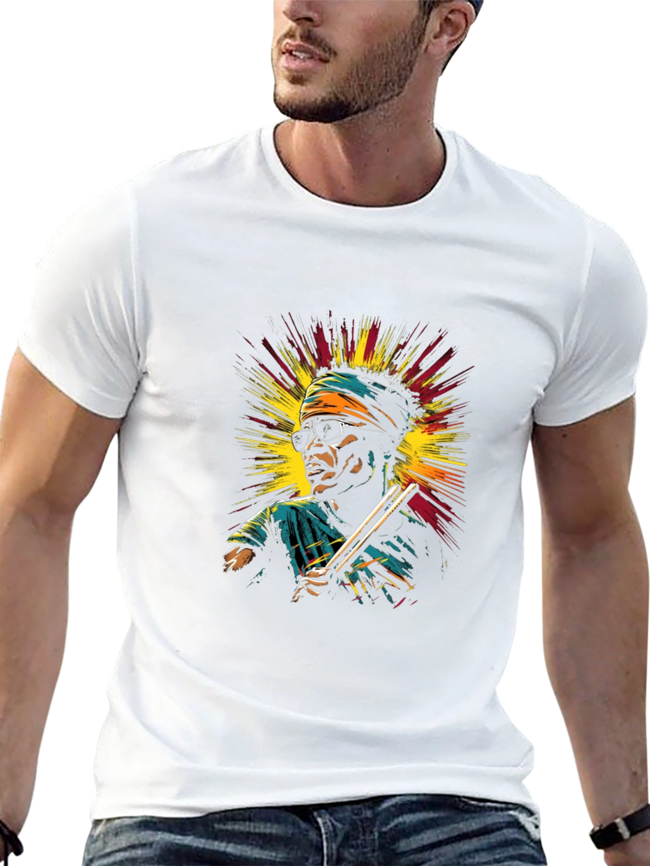 Cool Drummer Graphic Black Tee