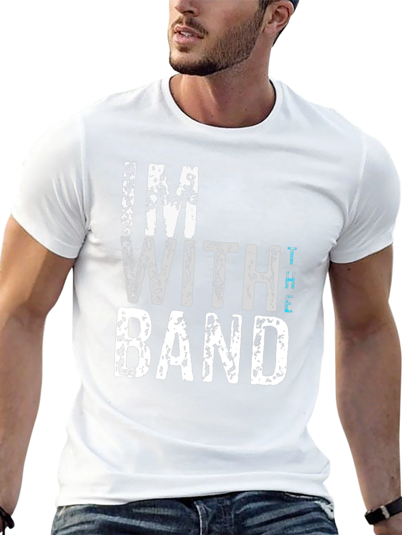 Im With The Band Tee - Distressed Graphic Print