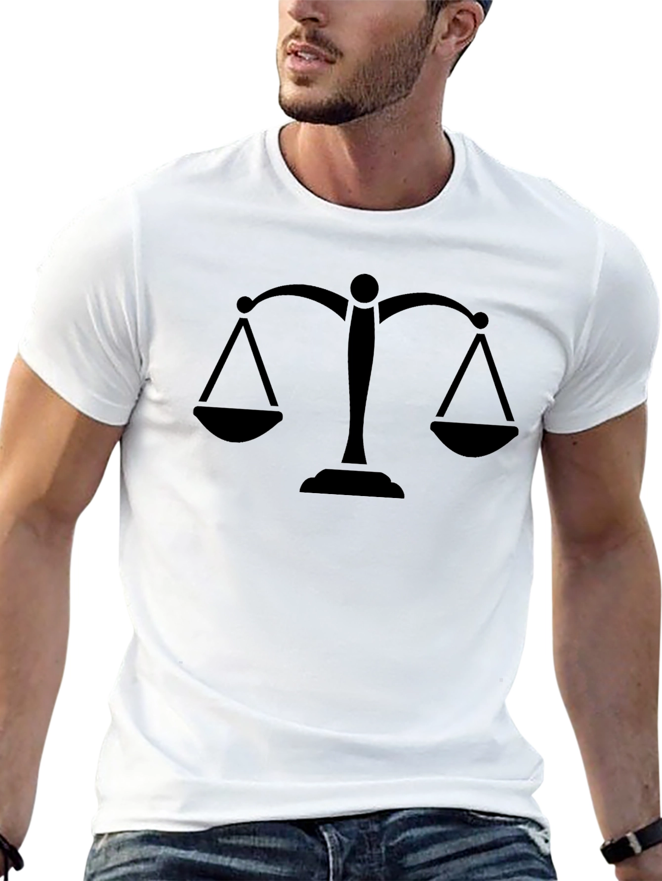Scales of Justice Graphic Tee - Classic Black