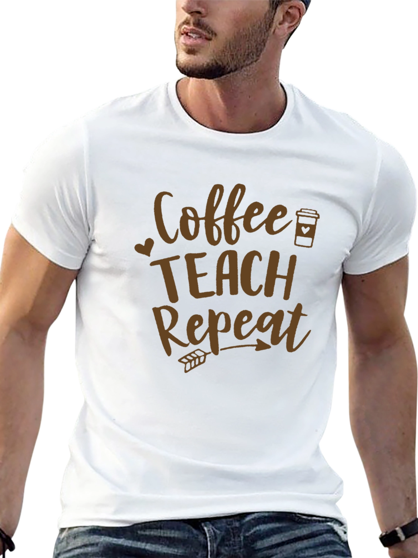 Coffee Teach Repeat Graphic Tee