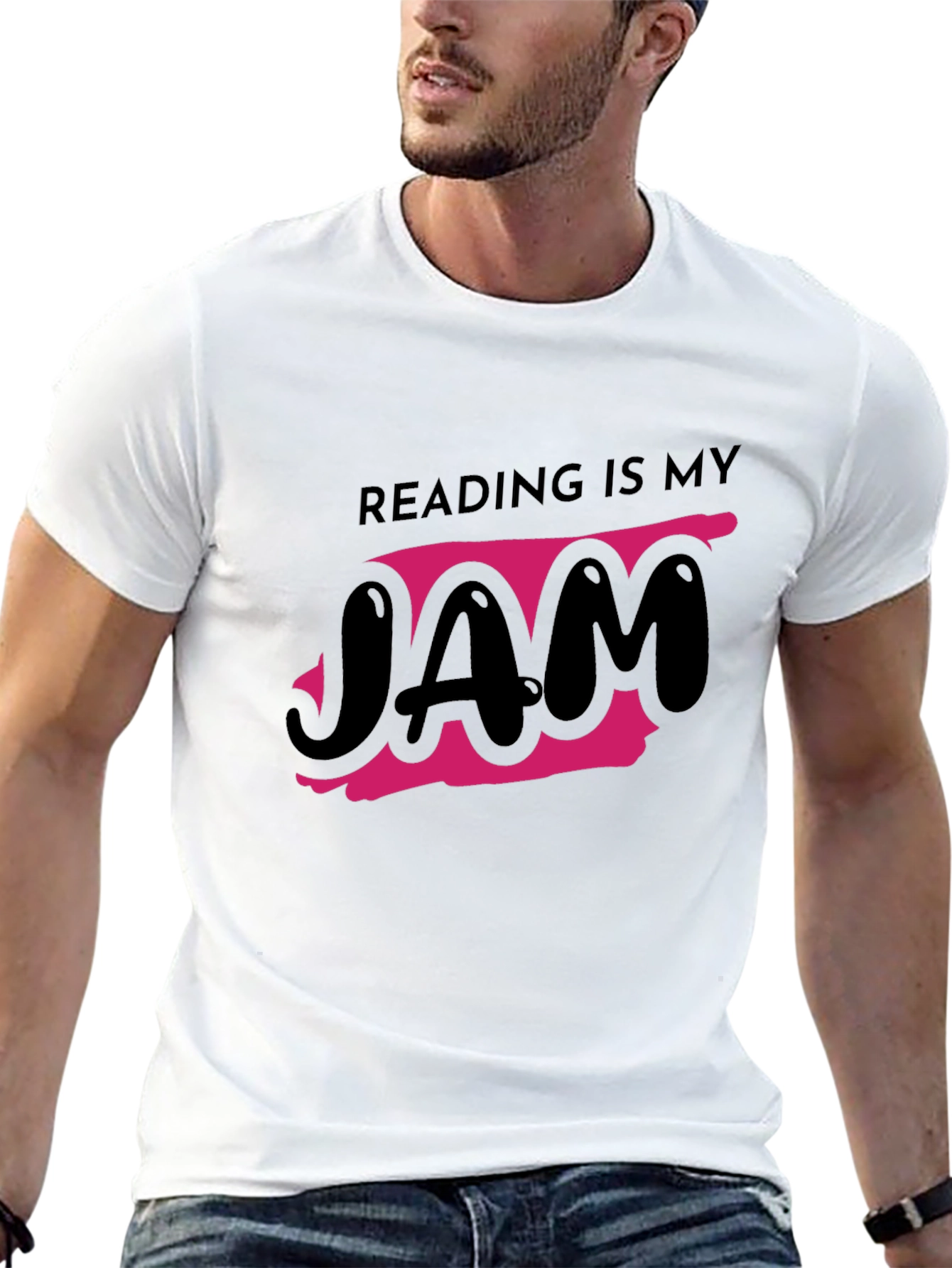 Reading is My Jam Graphic Tee - Black