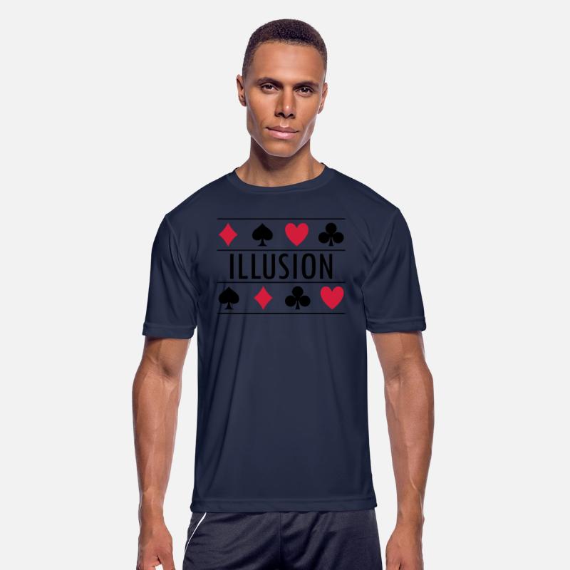 Illusion with card symbols spell magic poker