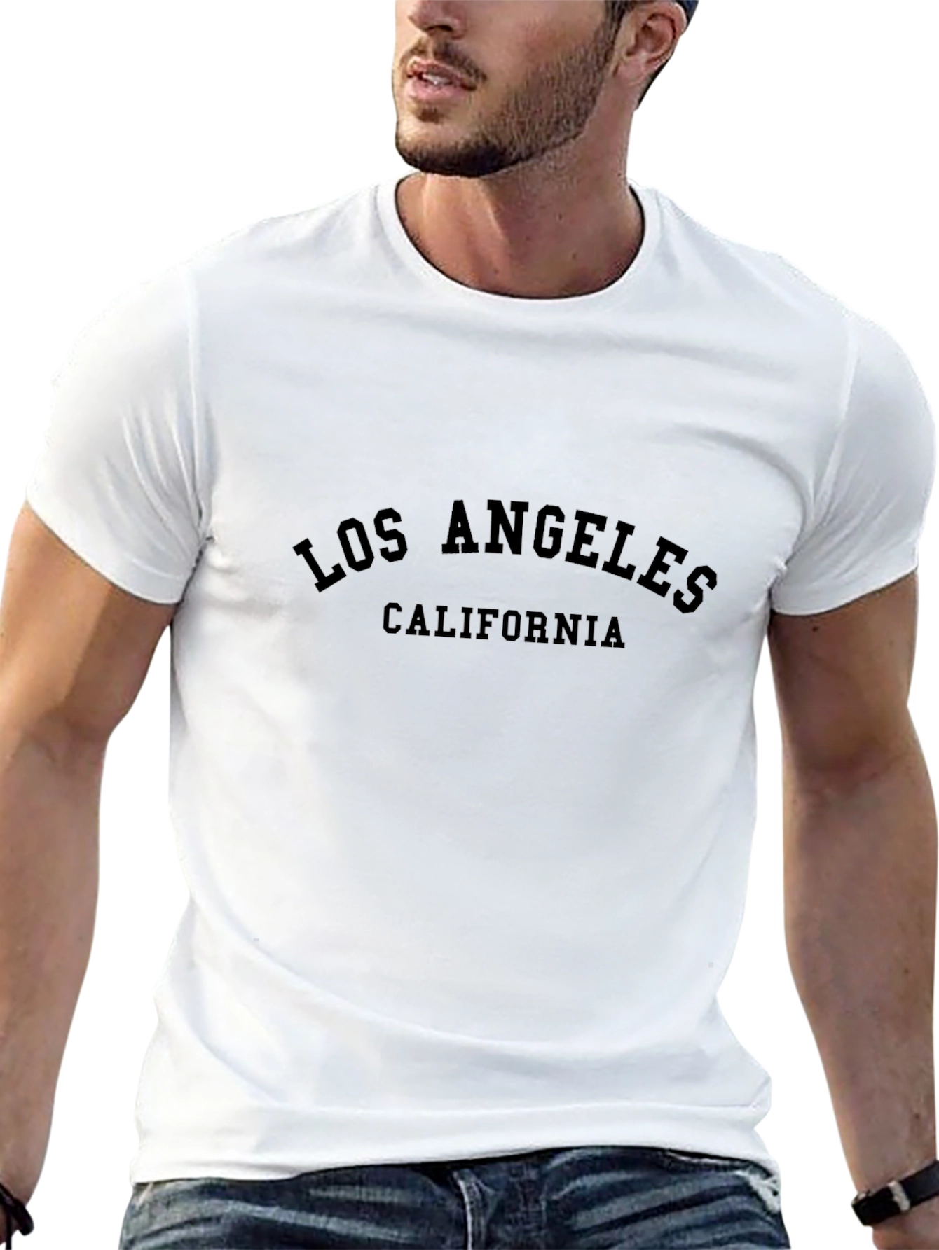 Los Angeles California Black Graphic Tee