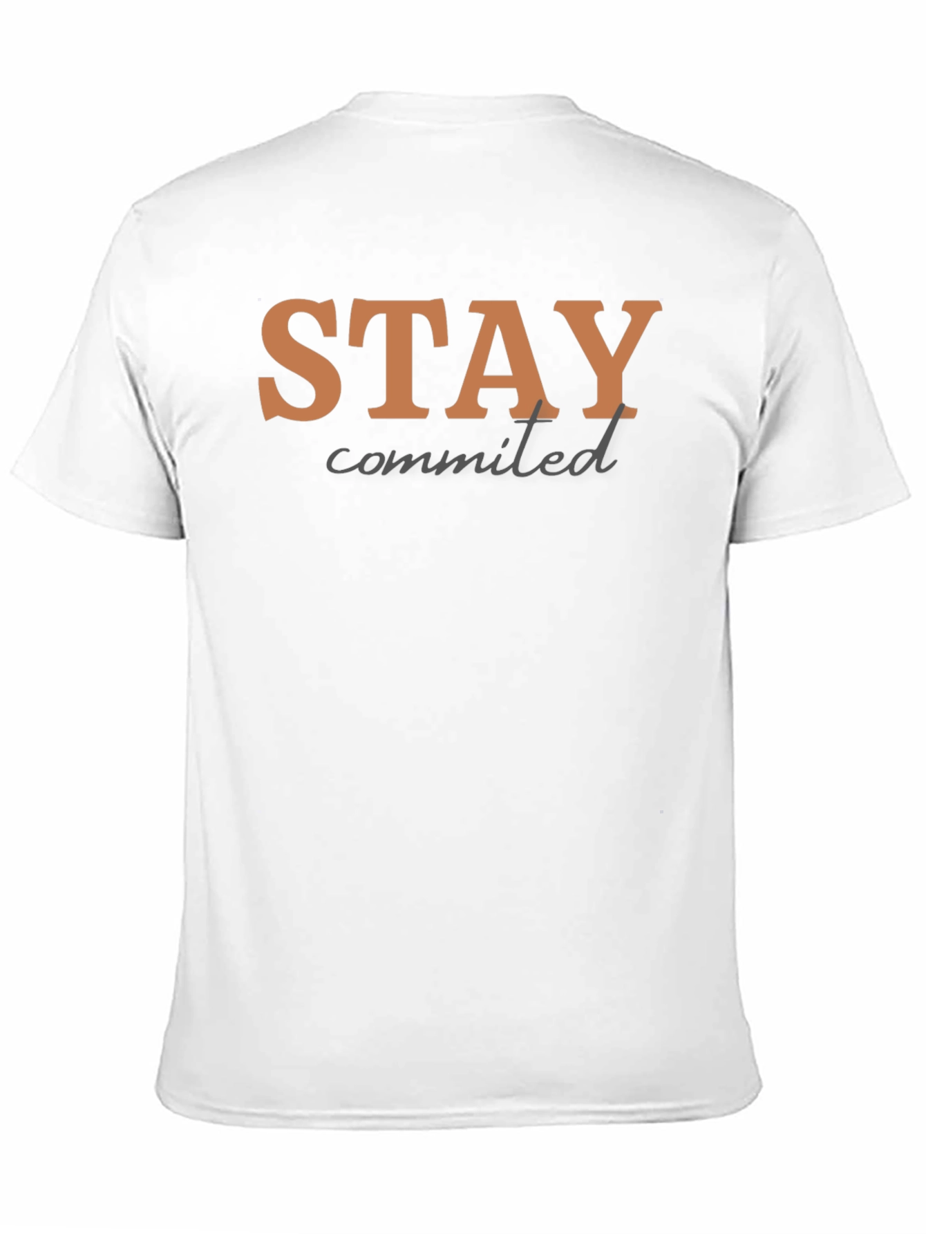 Stay Committed Black Graphic T-Shirt