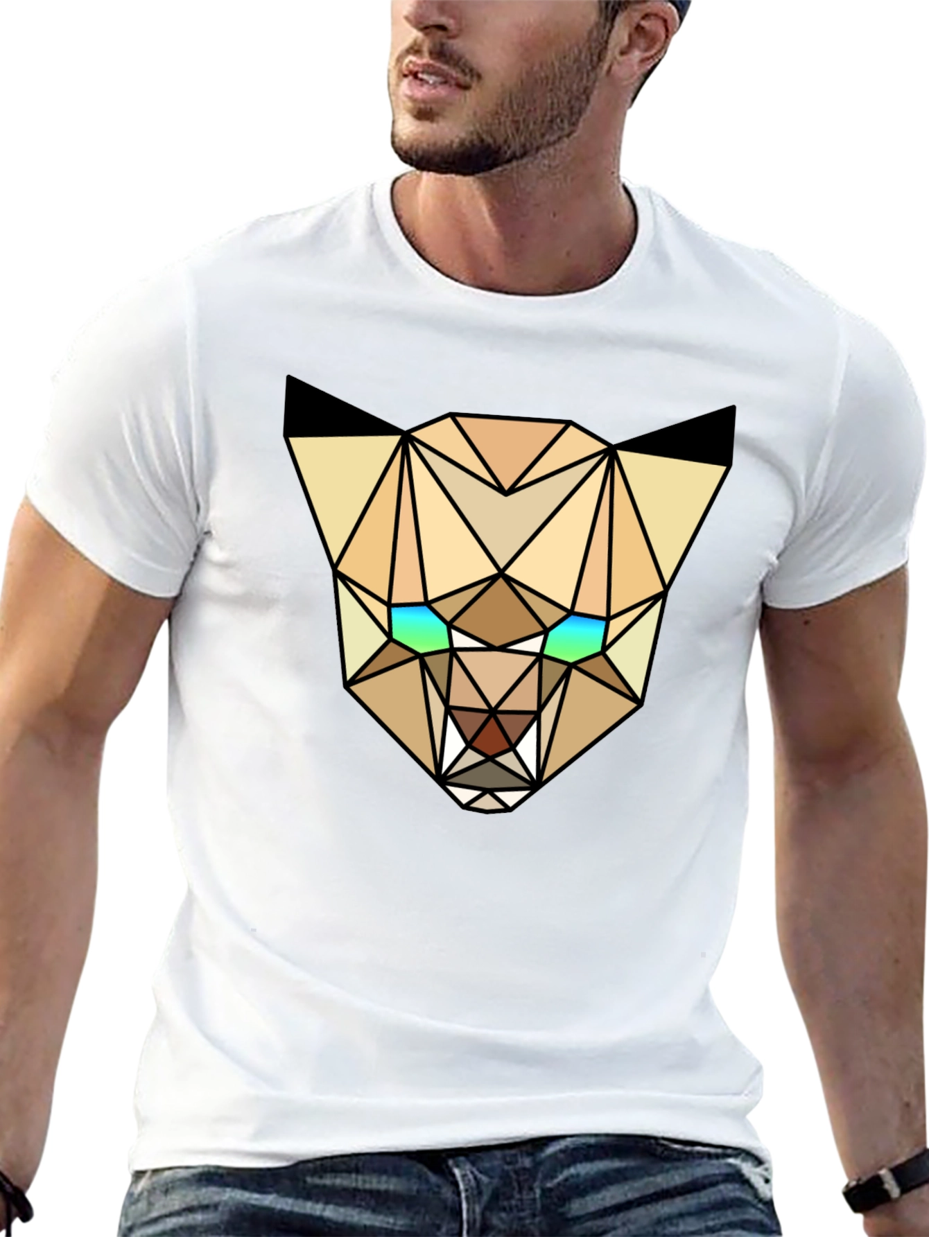 Geometric Lynx Tee - Modern Graphic T-Shirt