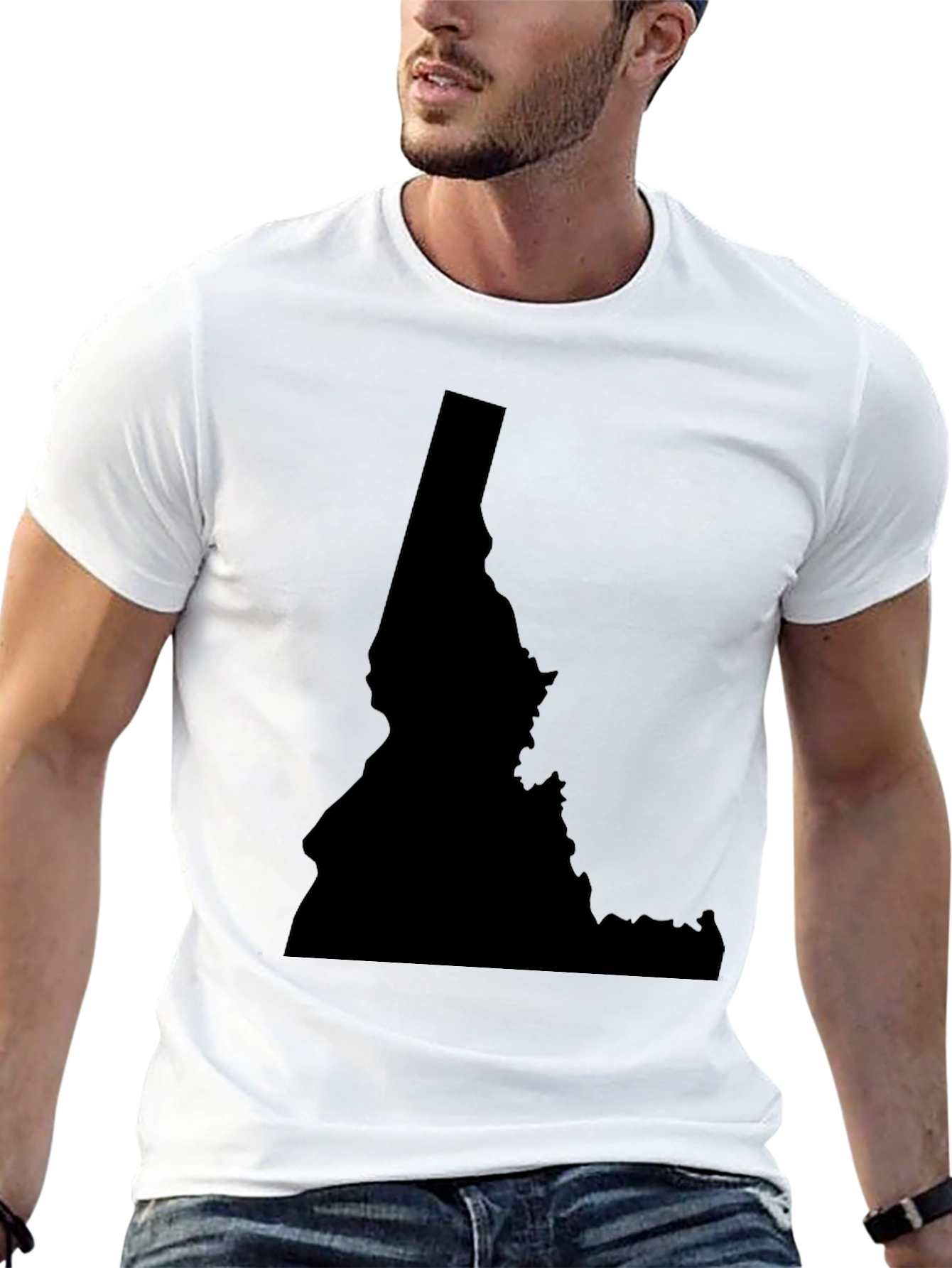 Idaho State Silhouette Graphic Tee - Black