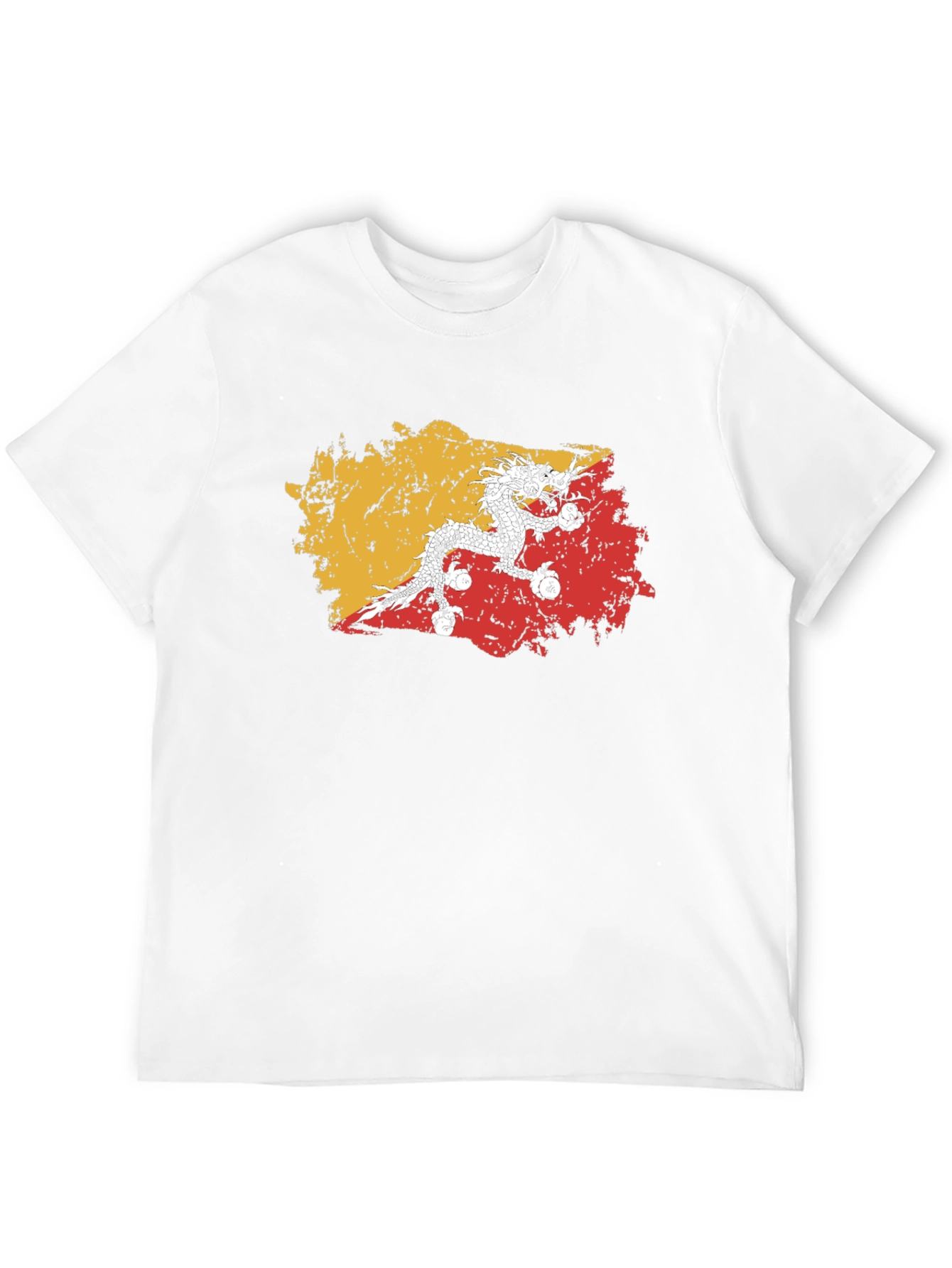 Bhutan Flag Grunge T-Shirt - Stylish & Unique