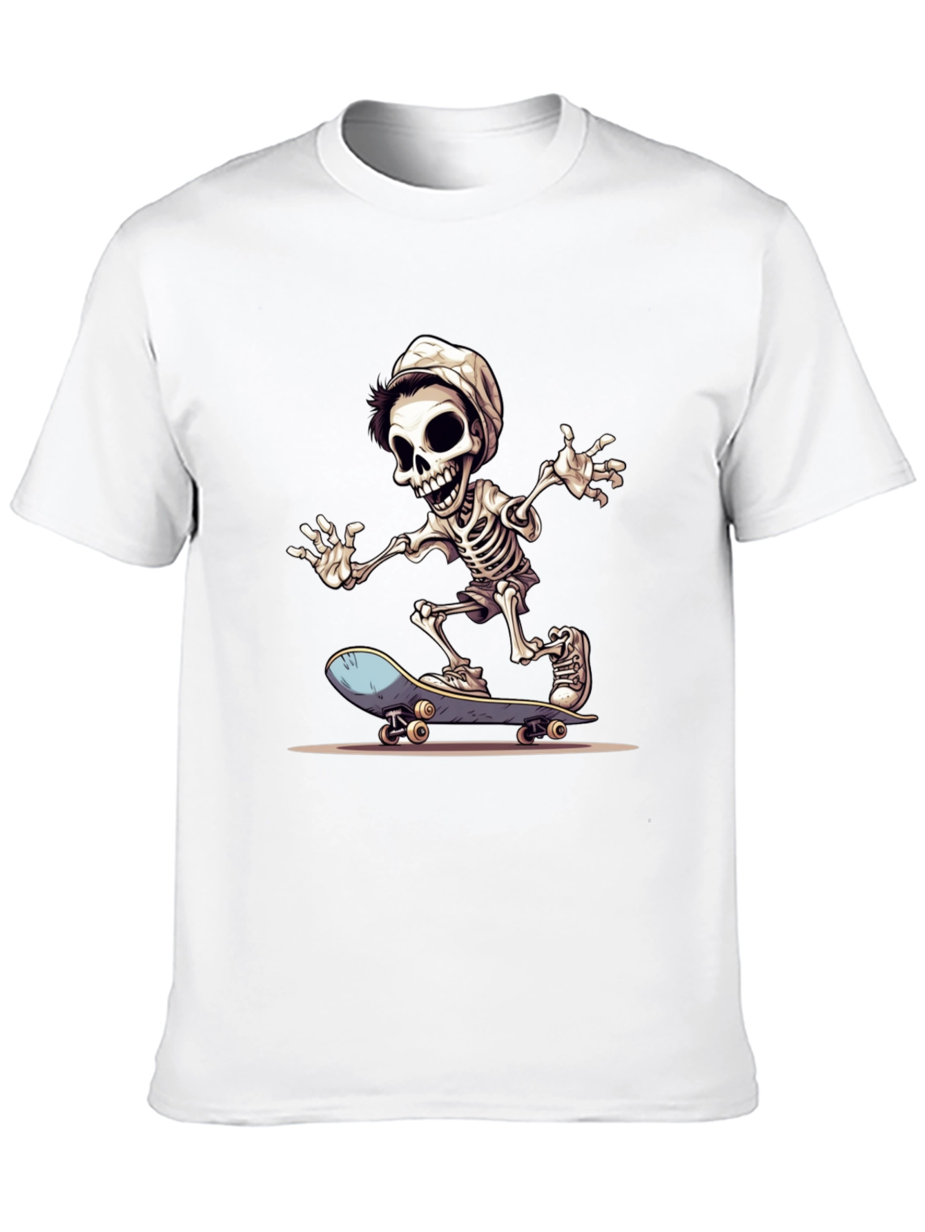 Skateboarding Skeleton Black T-Shirt