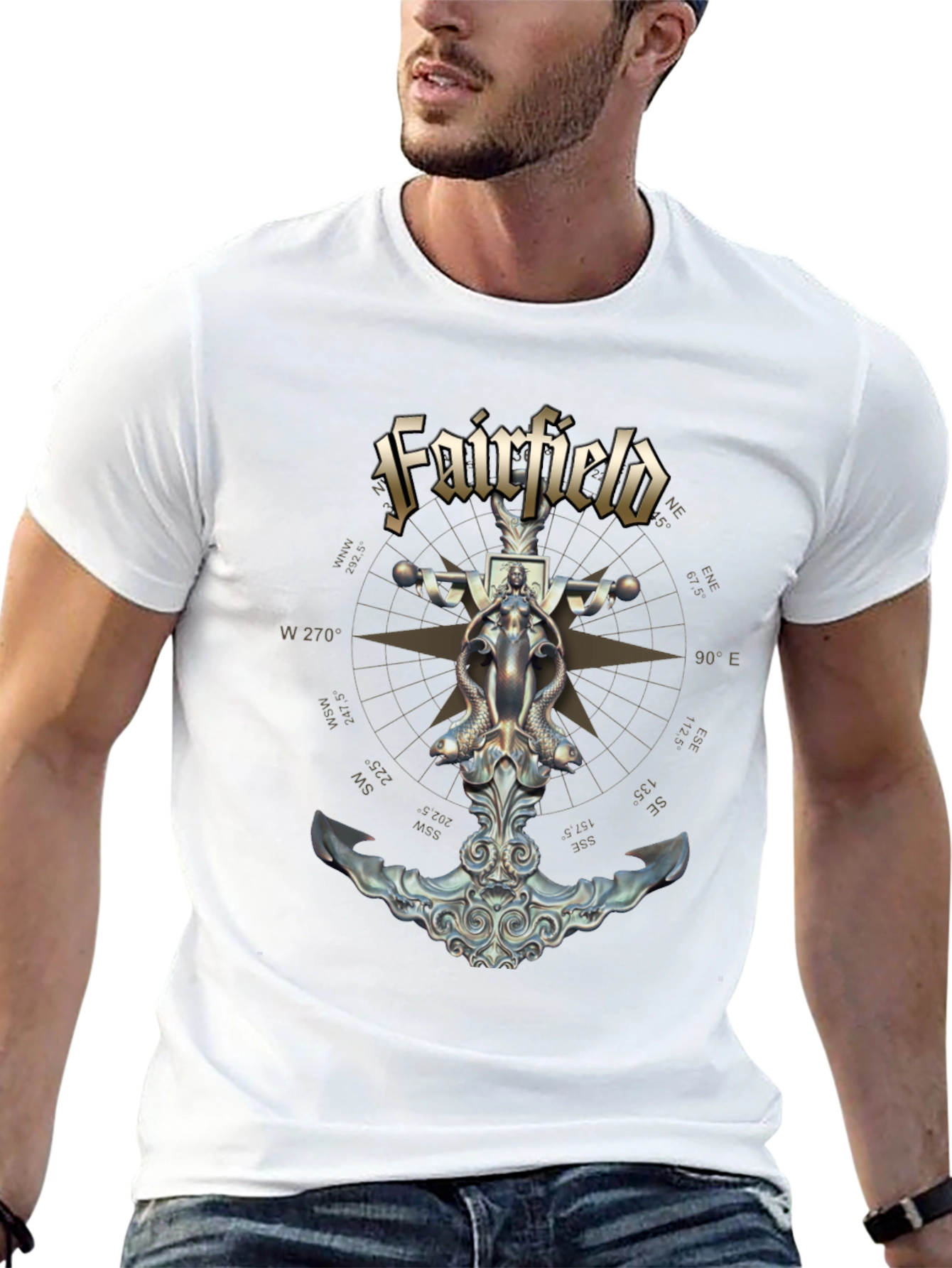Fairfield Compass Anchor Graphic T-Shirt