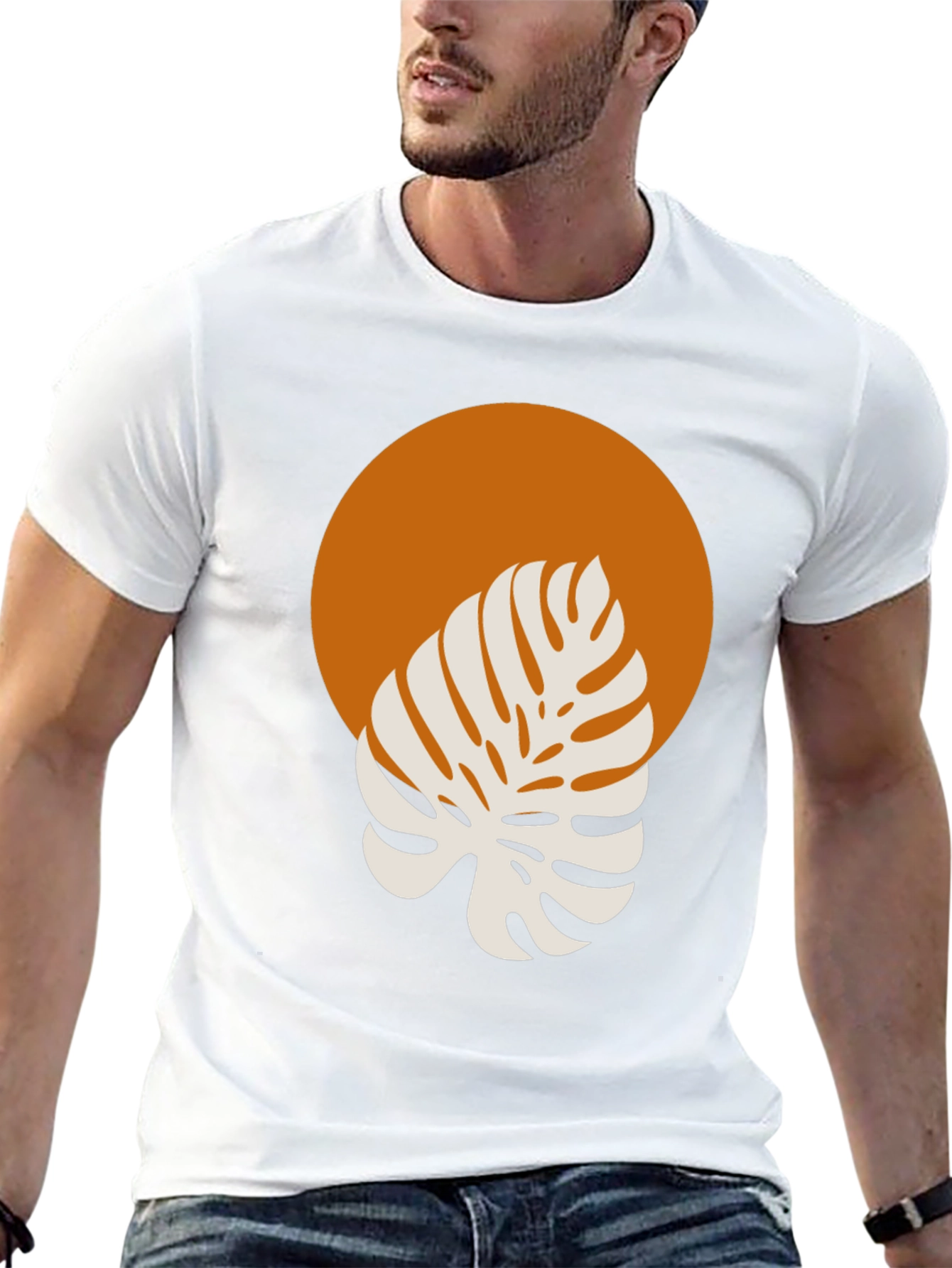Monstera Graphic Tee - Modern Tropical Style