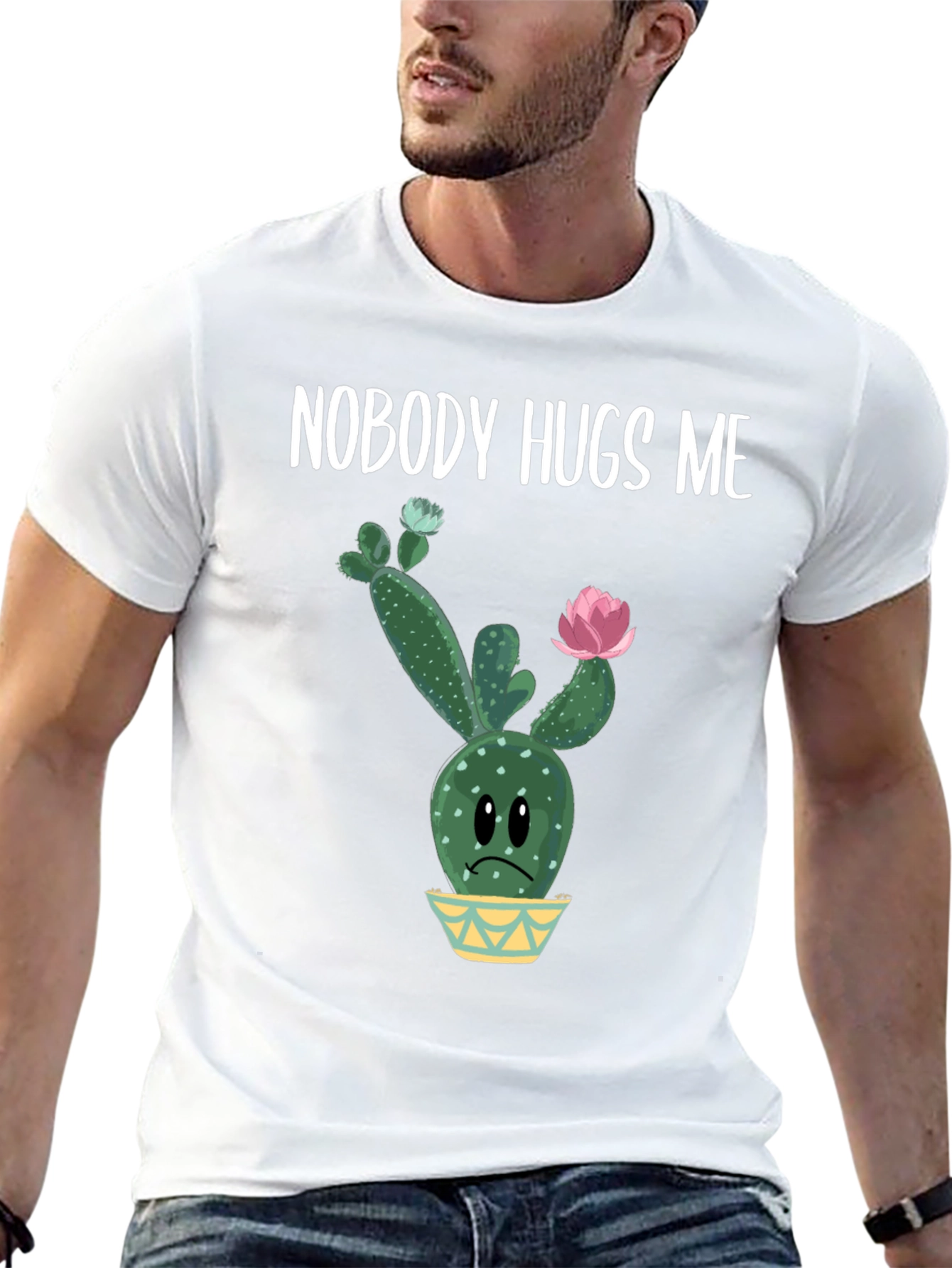 Nobody Hugs Me Cactus Graphic Tee - Unisex