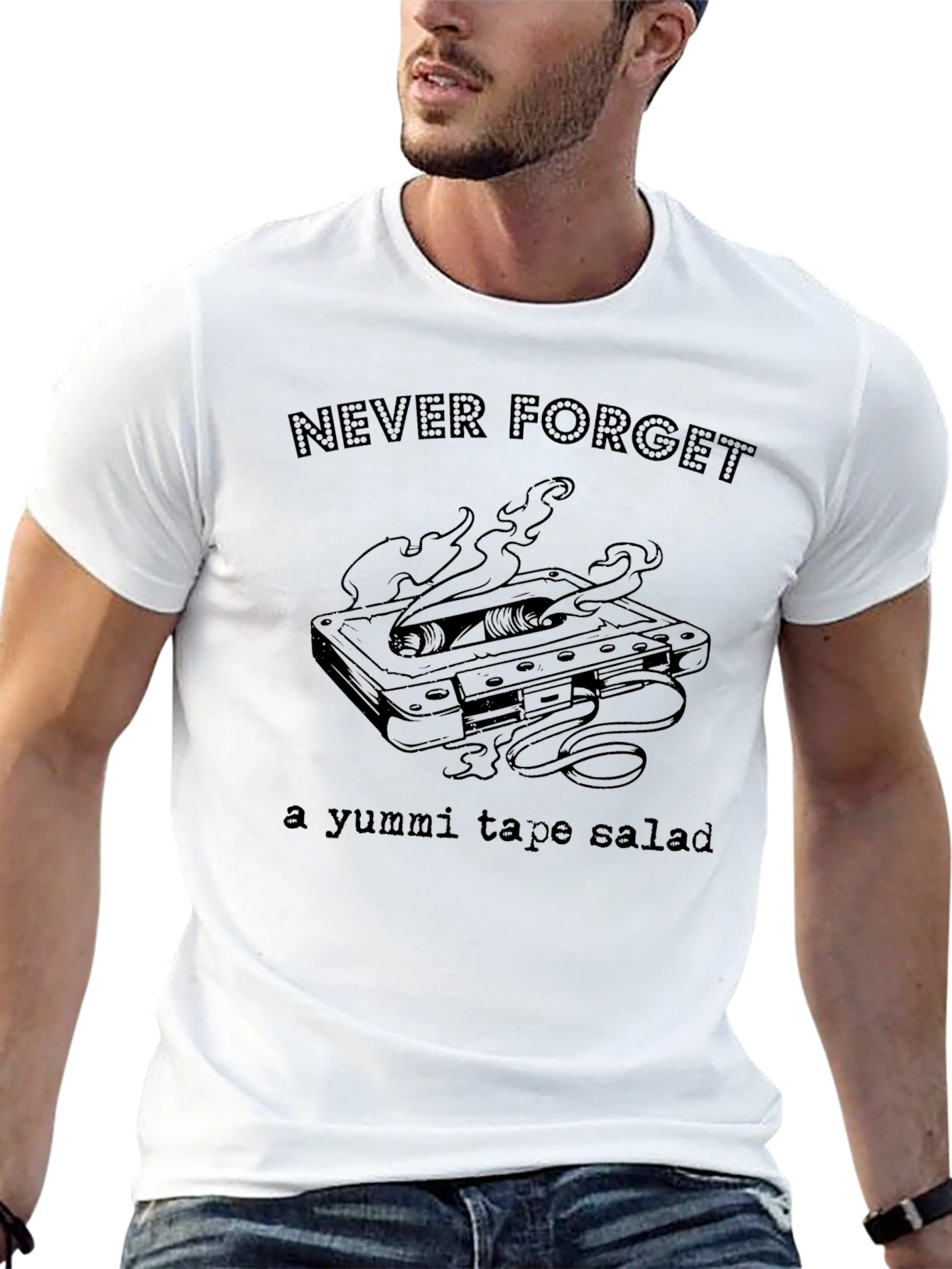 Never Forget Cassette Tape Graphic Tee