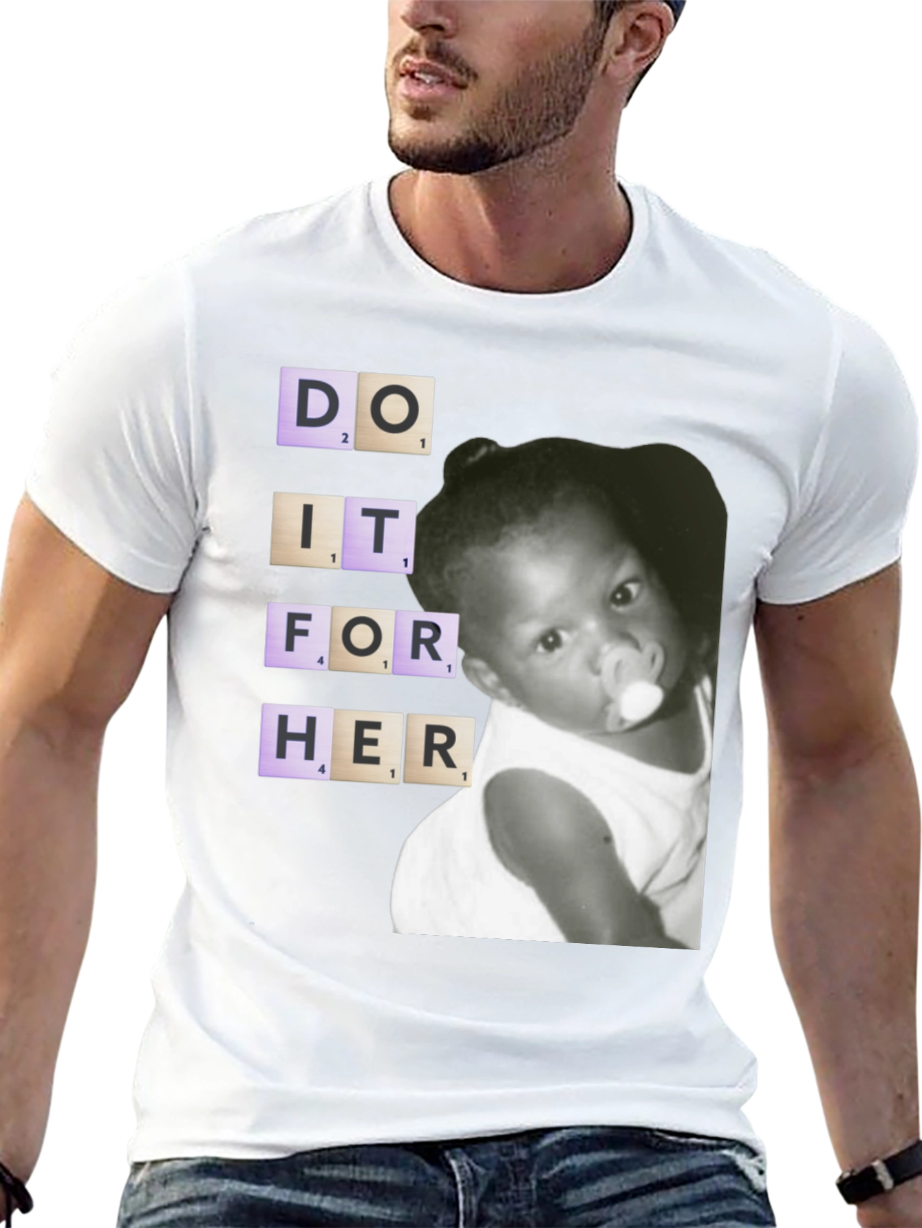 Do It For Her Baby T-Shirt - Black