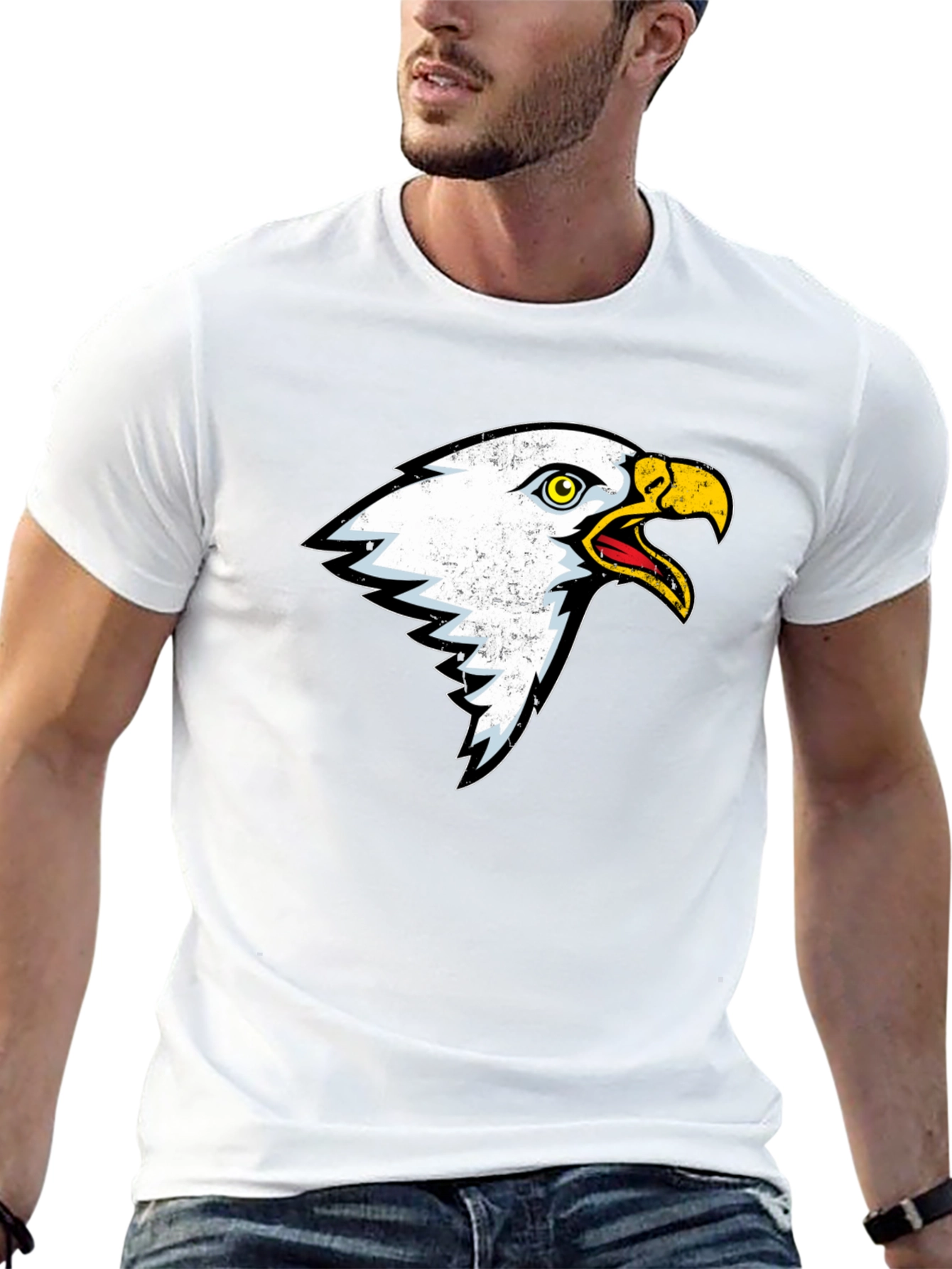 Bold Eagle Graphic T-Shirt - Black