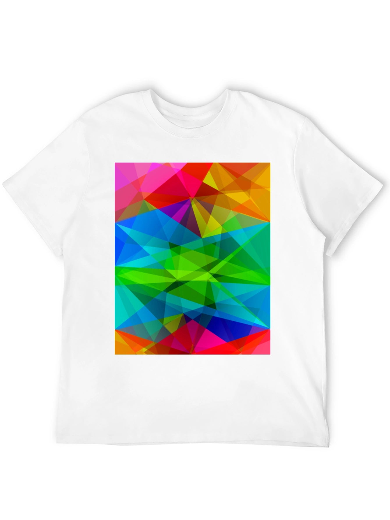 Abstract Geometric Print T-Shirt - Modern Art Tee