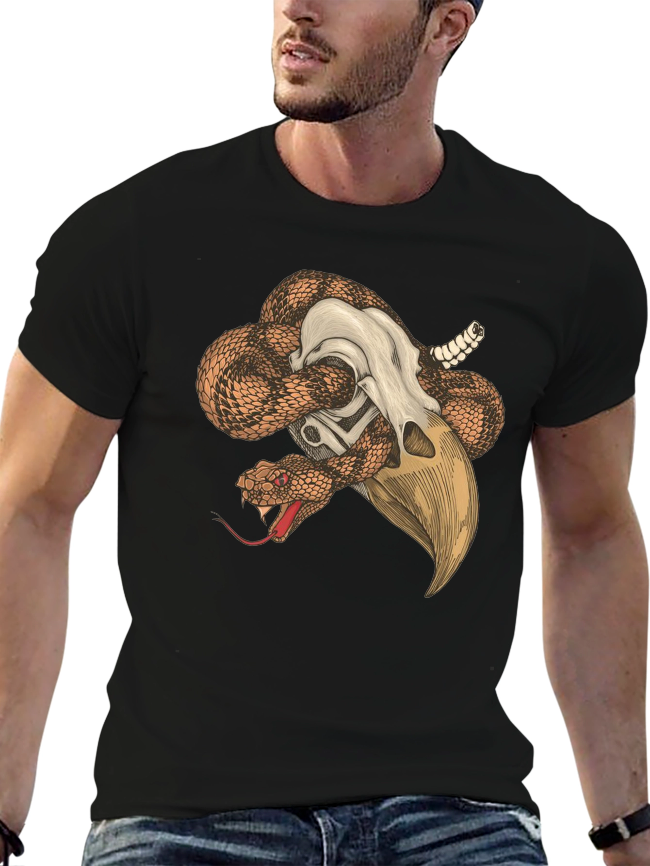 Snake & Skull Graphic Tee