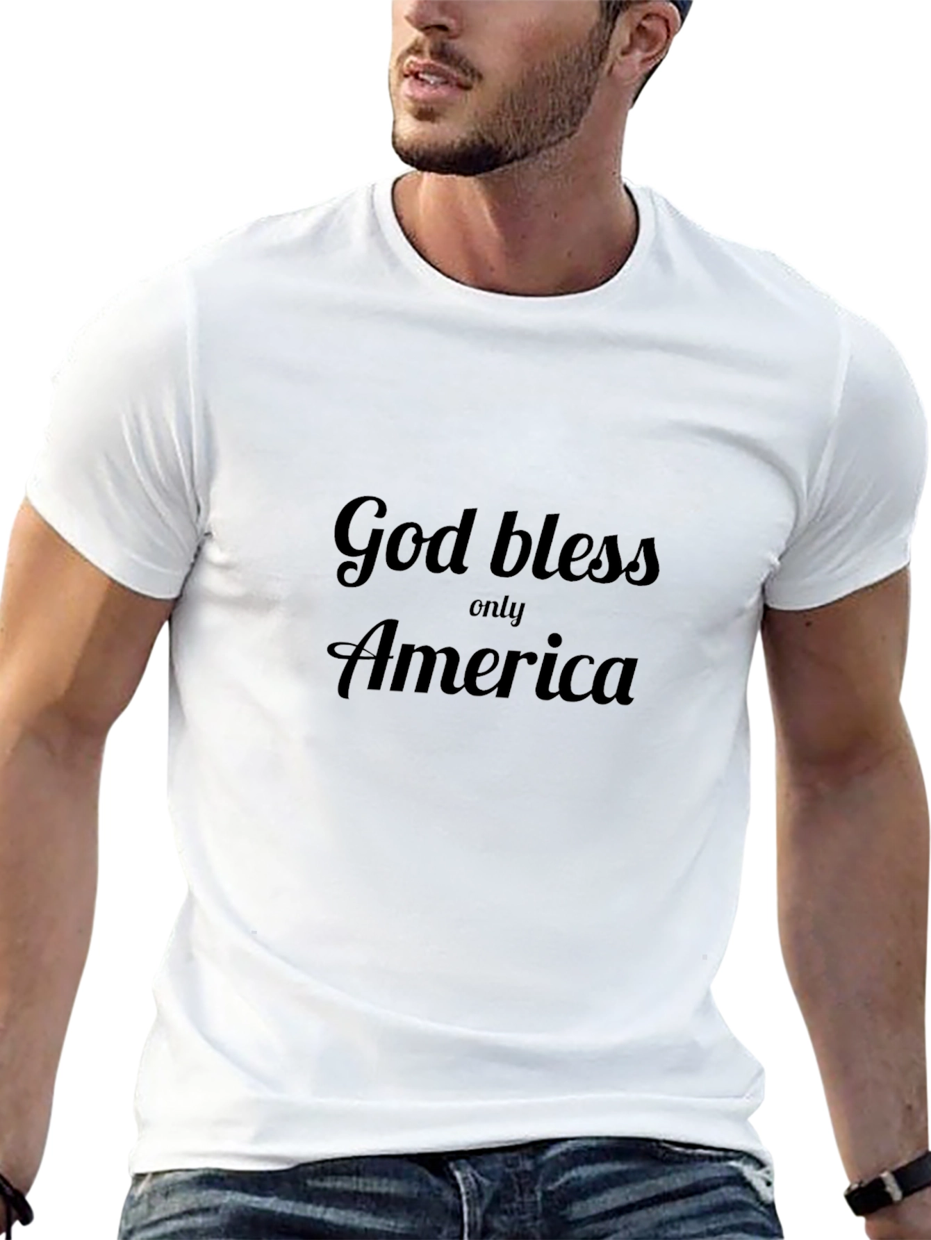 God Bless America Black Tee