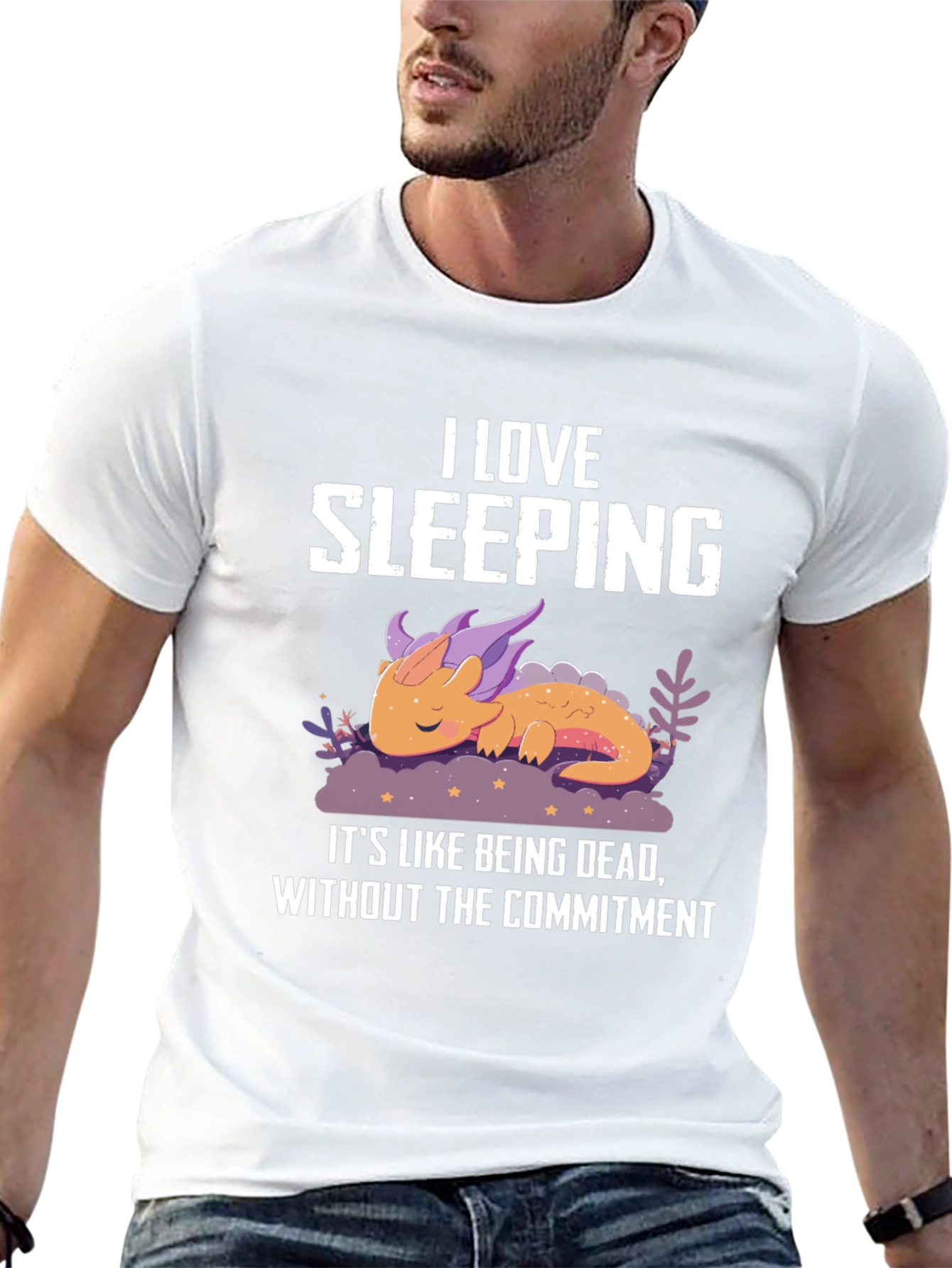 I Love Sleeping Dragon Graphic Tee