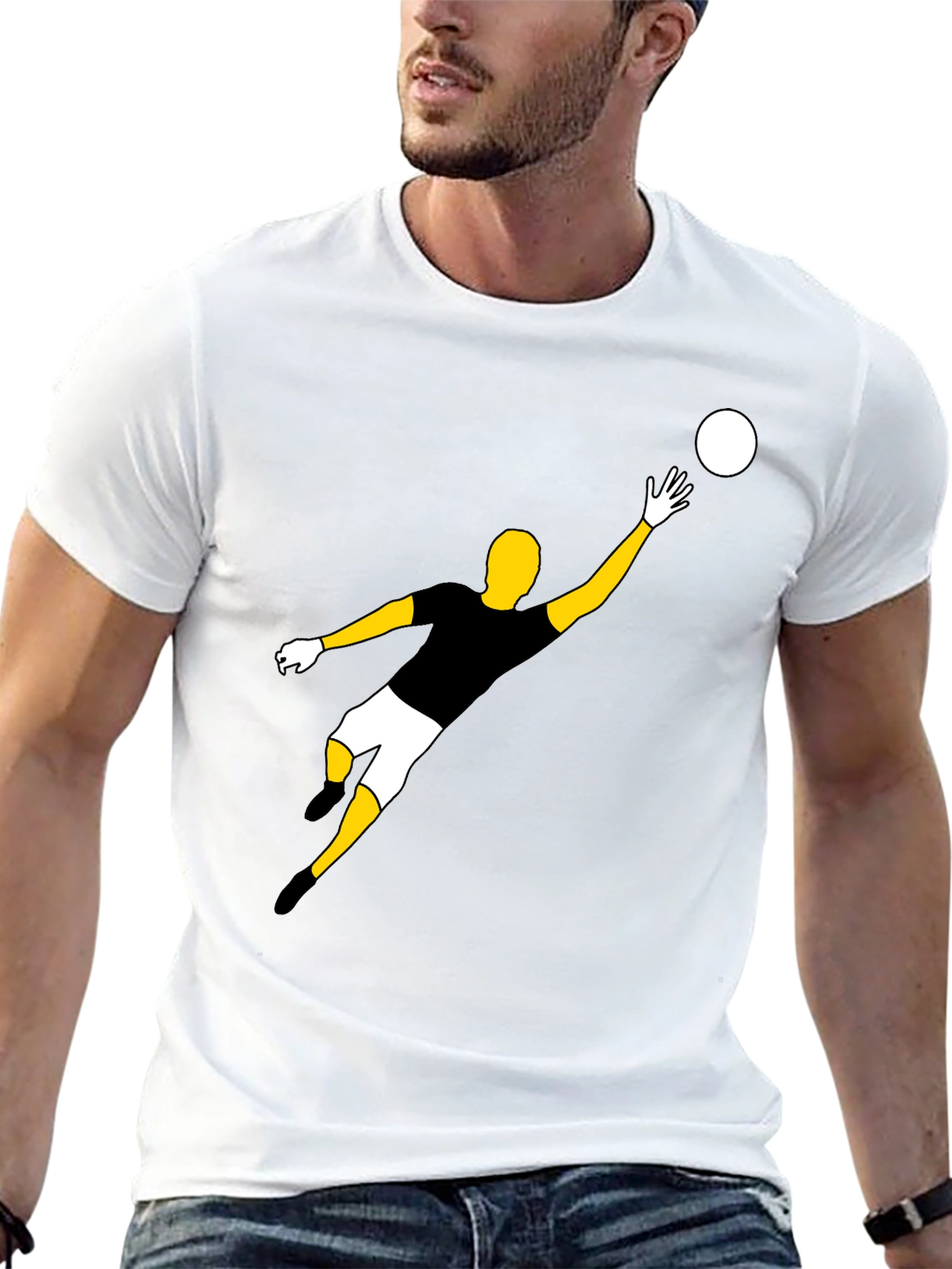 Goalkeeper Graphic Tee - Black Casual T-Shirt
