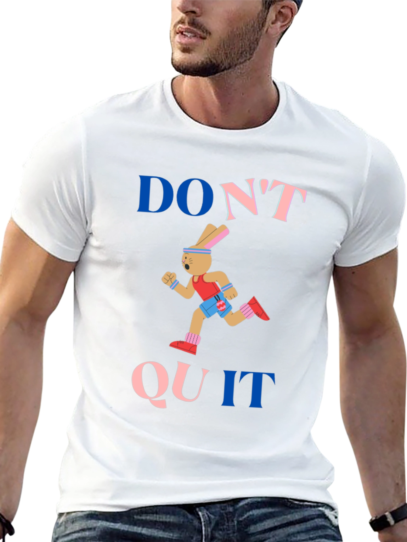 Dont Quit Bunny Graphic T-Shirt