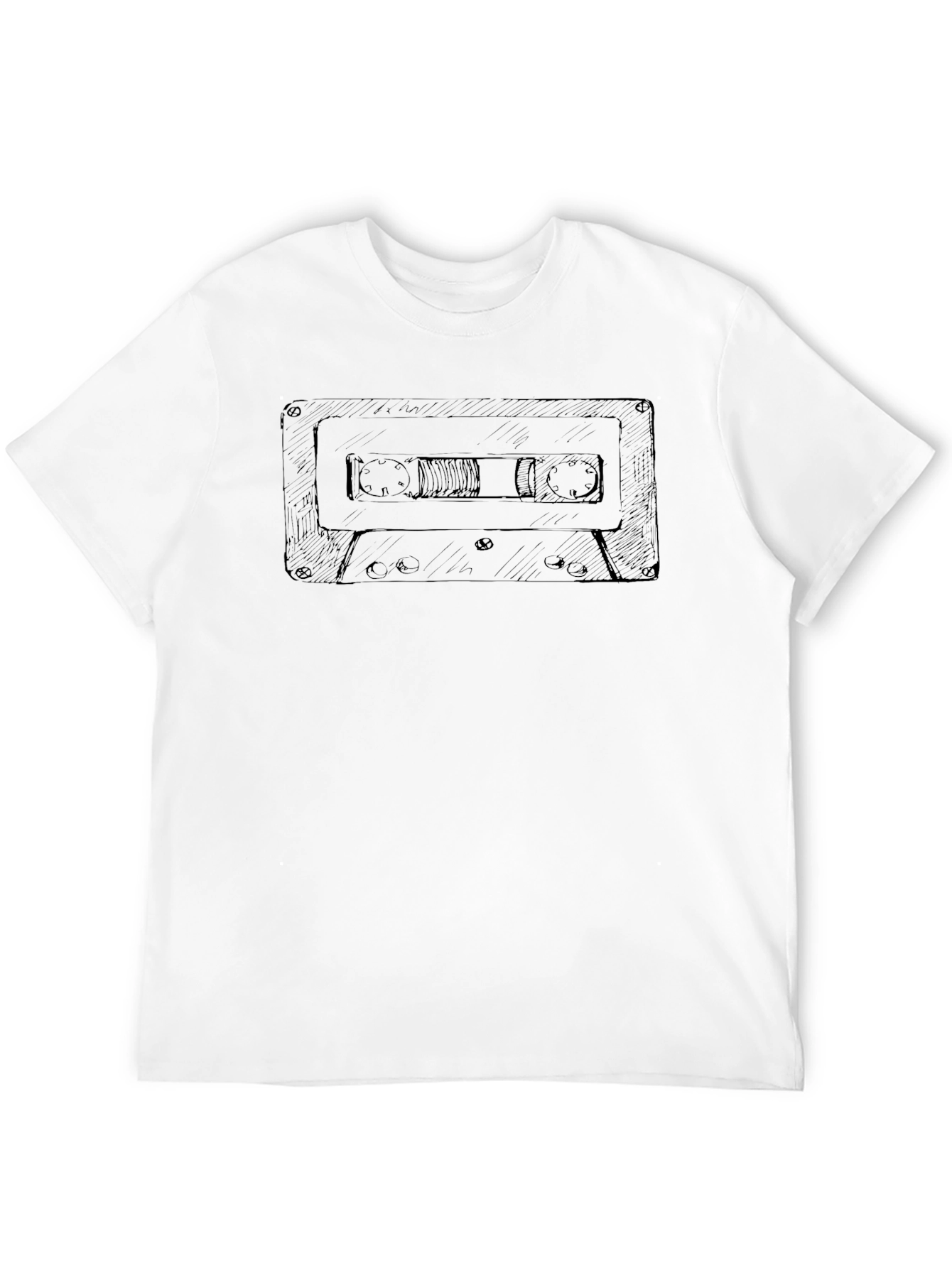 Retro Cassette Tape Graphic Black T-Shirt