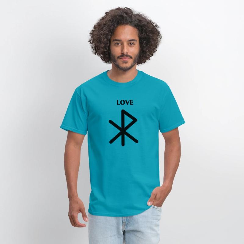Love Viking runes with text LOVE