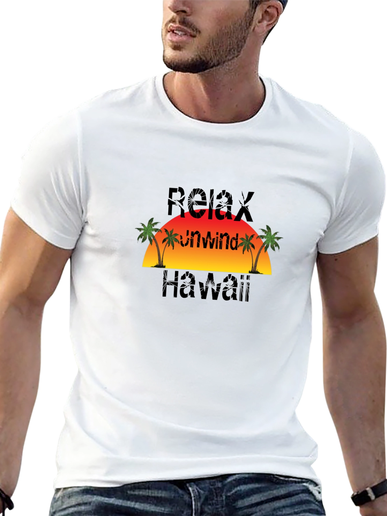 Relax Unwind Hawaii Black T-Shirt