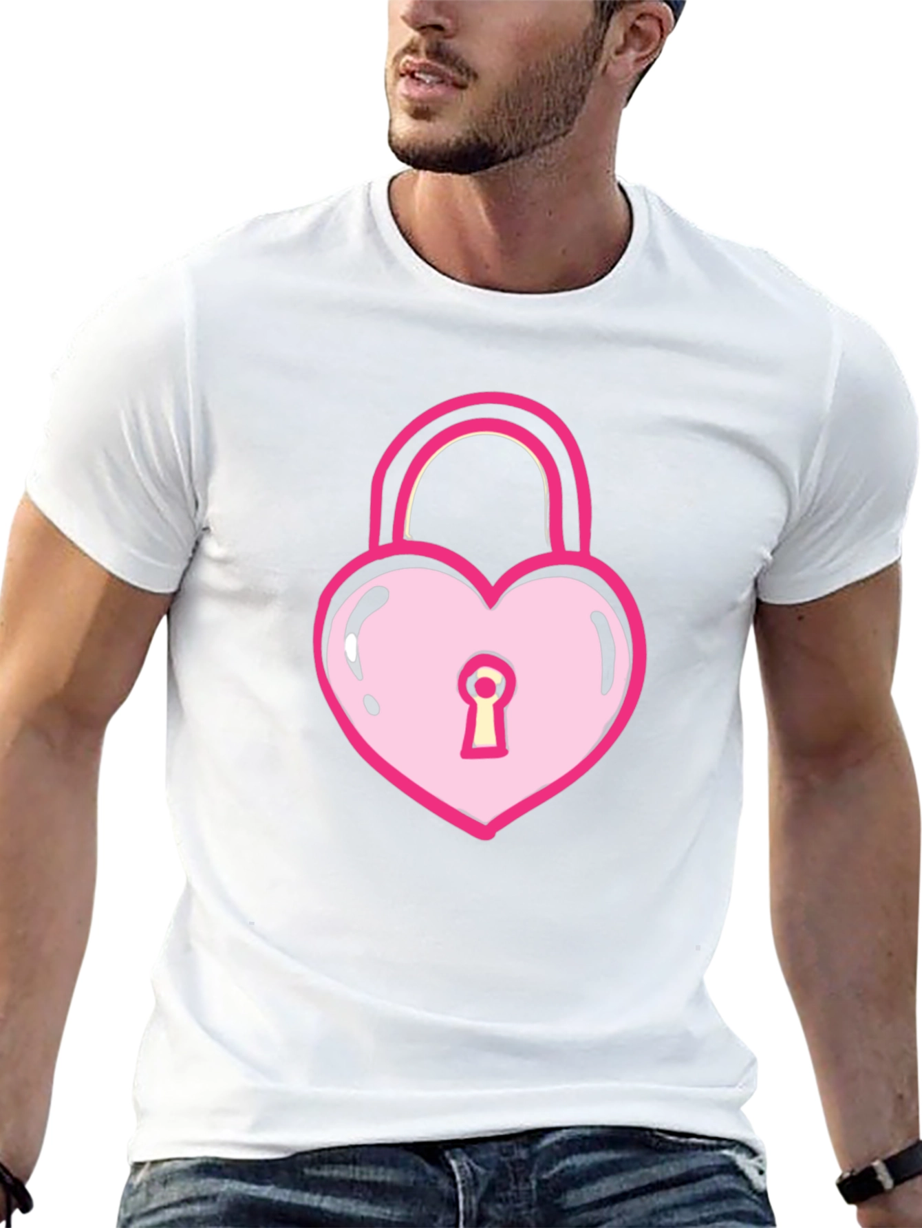 Heart Lock T-Shirt - Sweet & Edgy Style