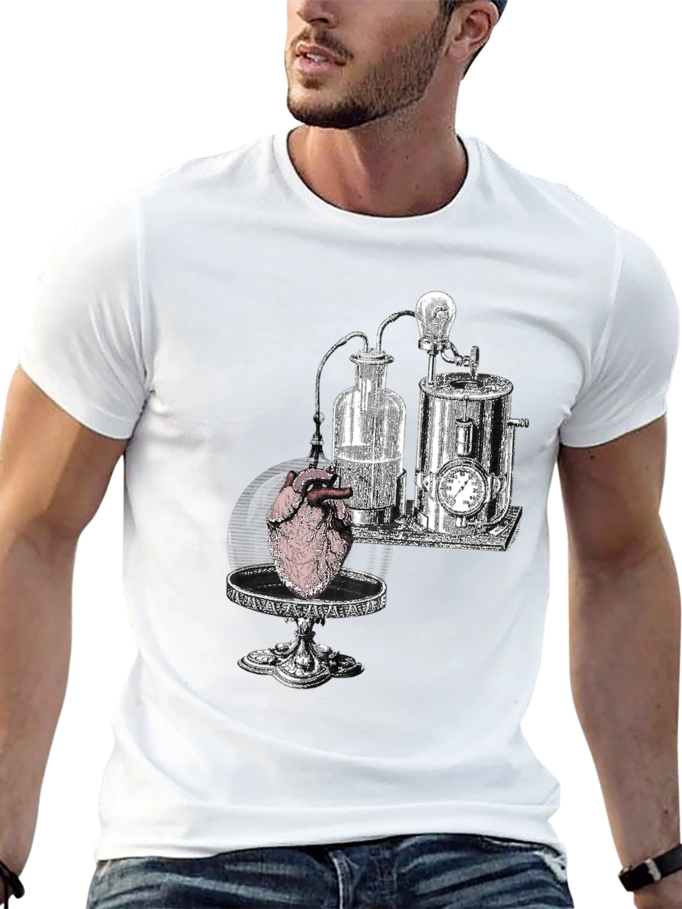 Steampunk Heart T-Shirt - Black Graphic Tee