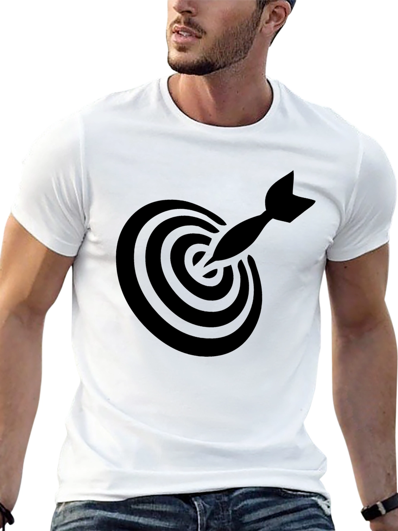 Target Dart T-Shirt - Black Graphic Tee