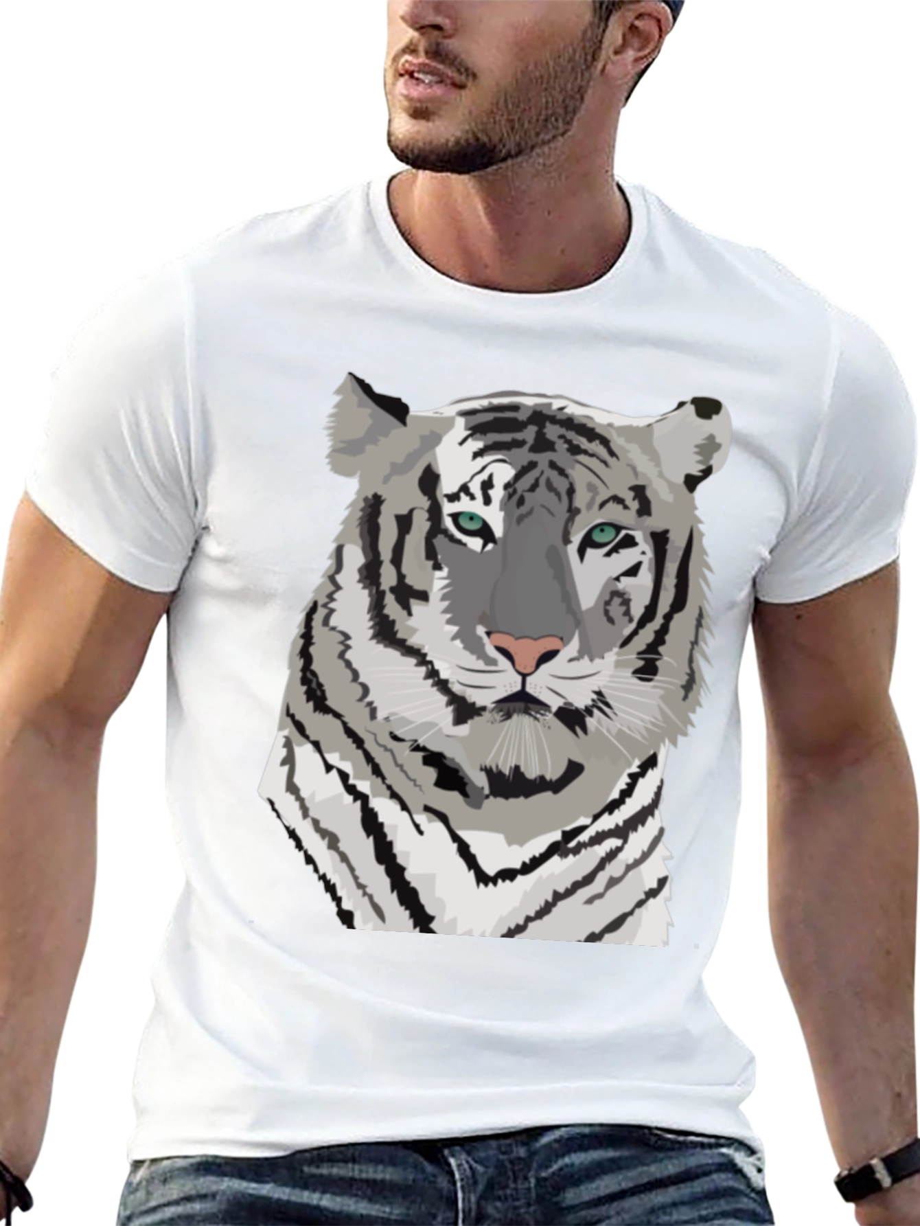 Tiger Graphic Tee - Cool Animal Print Shirt