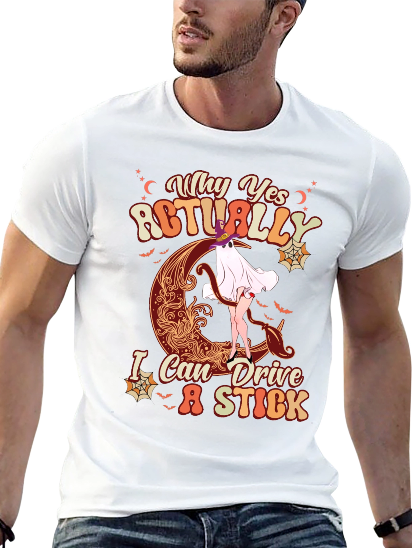 Halloween Witch Drive Stick T-Shirt