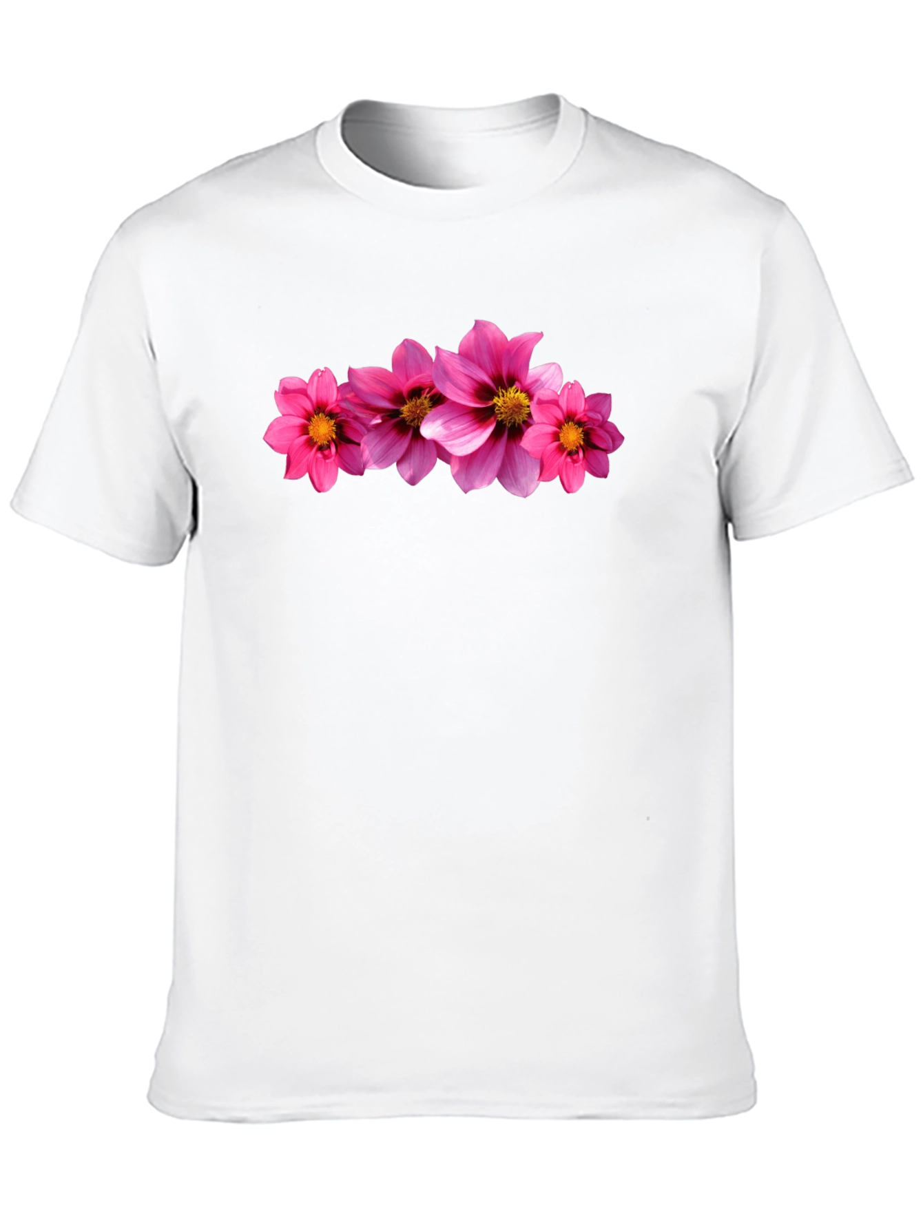 Black Tee with Floral Print