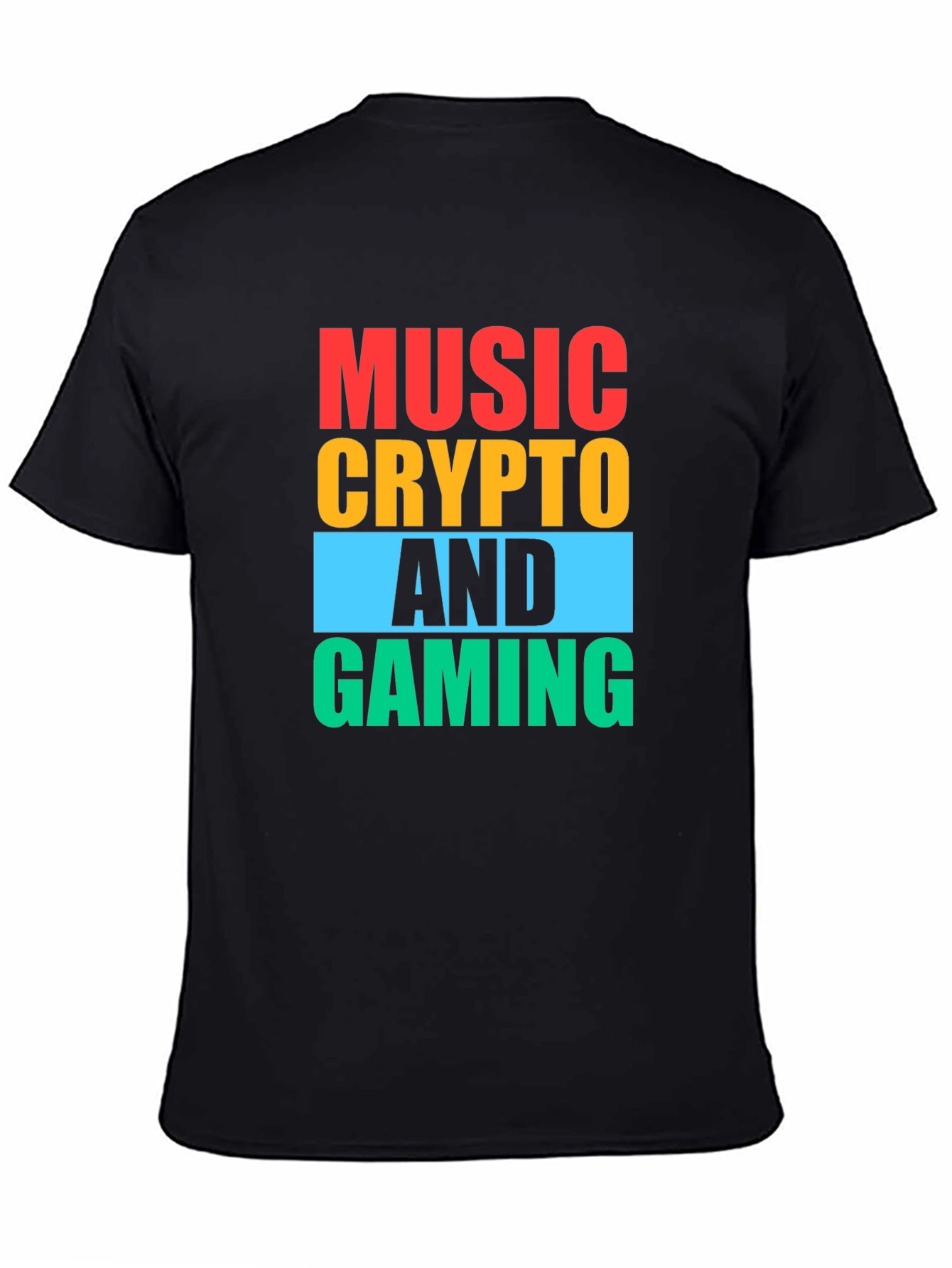Music Crypto Gaming T-Shirt - Black