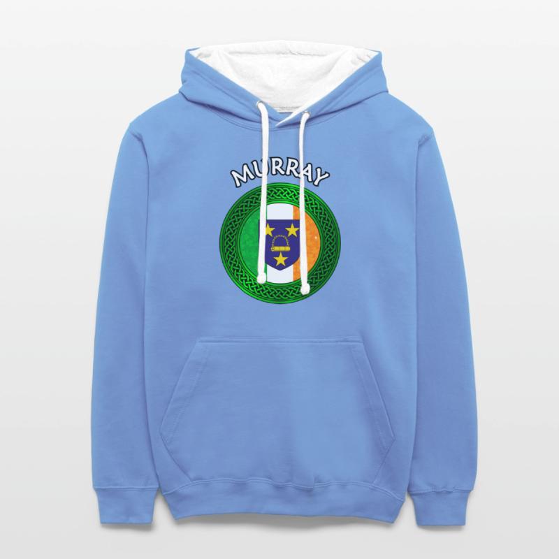 Murray Coat of Arms on Shamrock Irish Flag