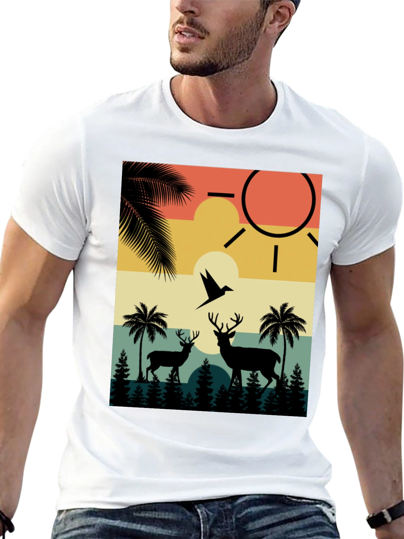 Retro Wildlife Graphic T-Shirt