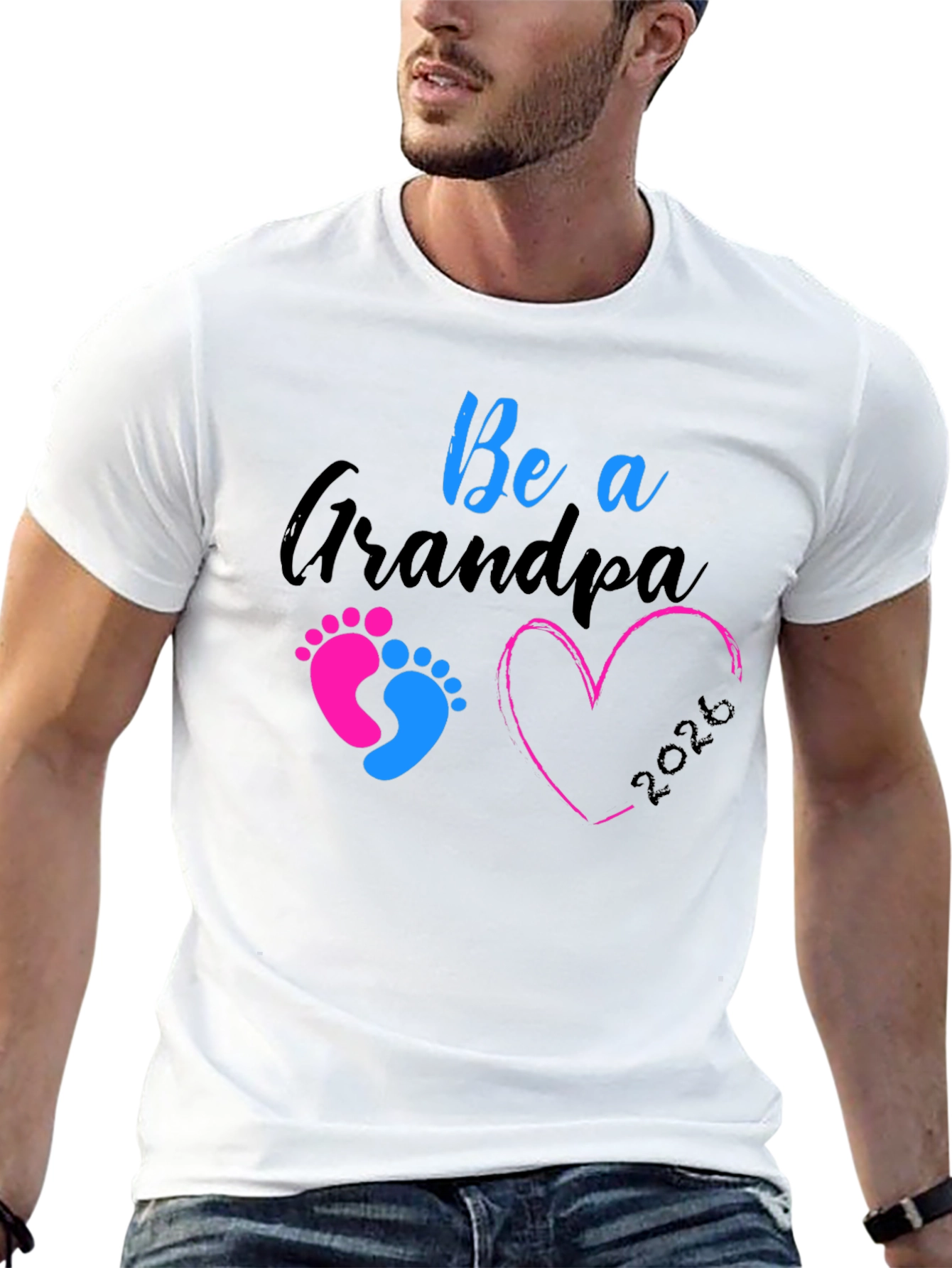 Future Grandpa 2026 Black T-Shirt