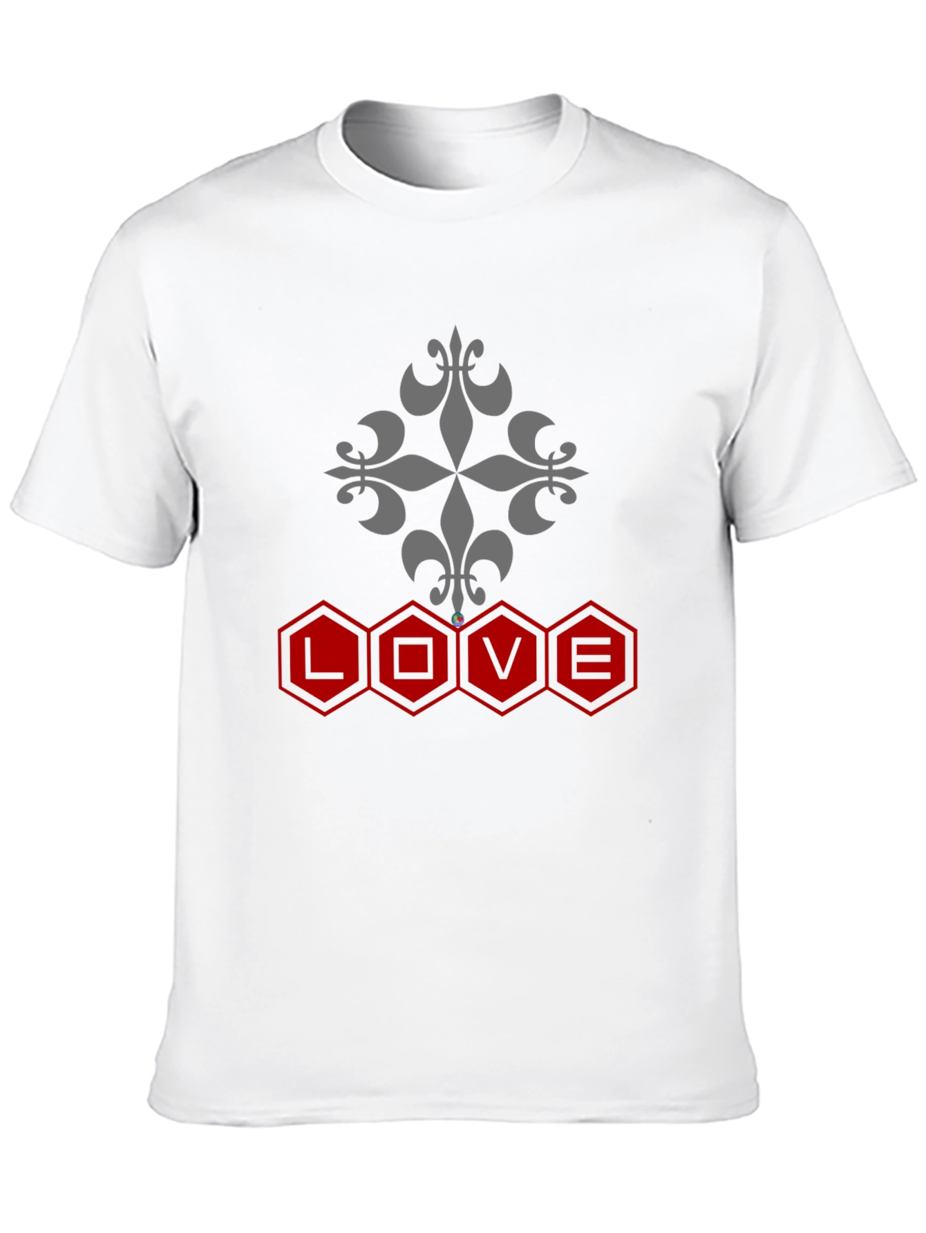 Love Hexagon Graphic T-Shirt - Modern Design Tee
