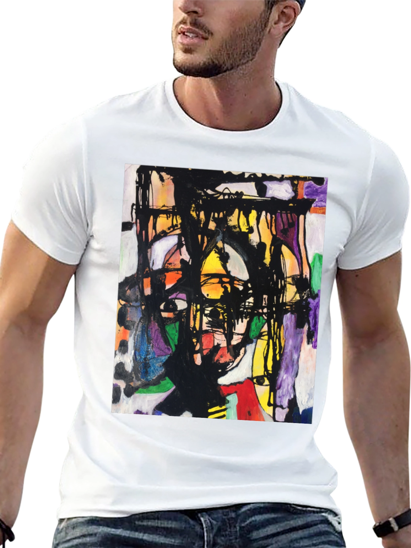 Abstract Art Graphic Tee - Modern Unisex T-Shirt
