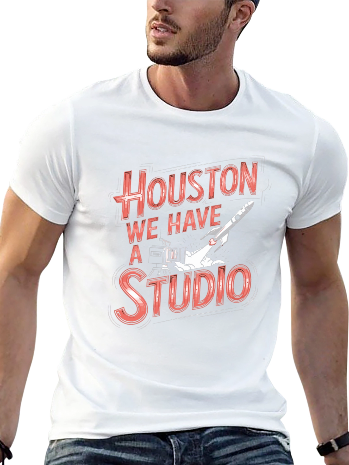 Houston We Have a Studio Black T-Shirt