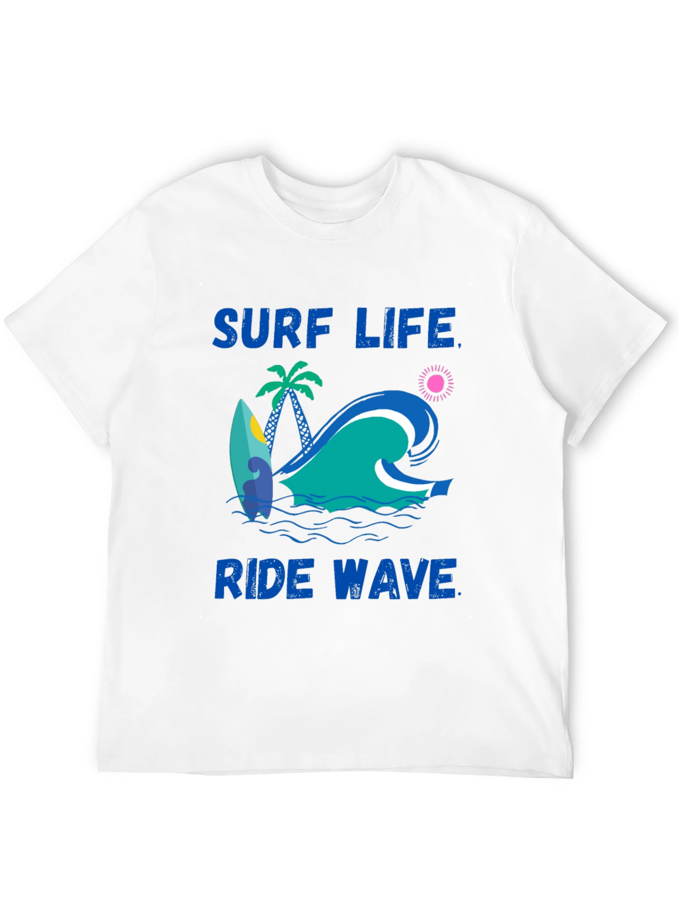 Surf Life Ride Wave Graphic Print T-Shirt