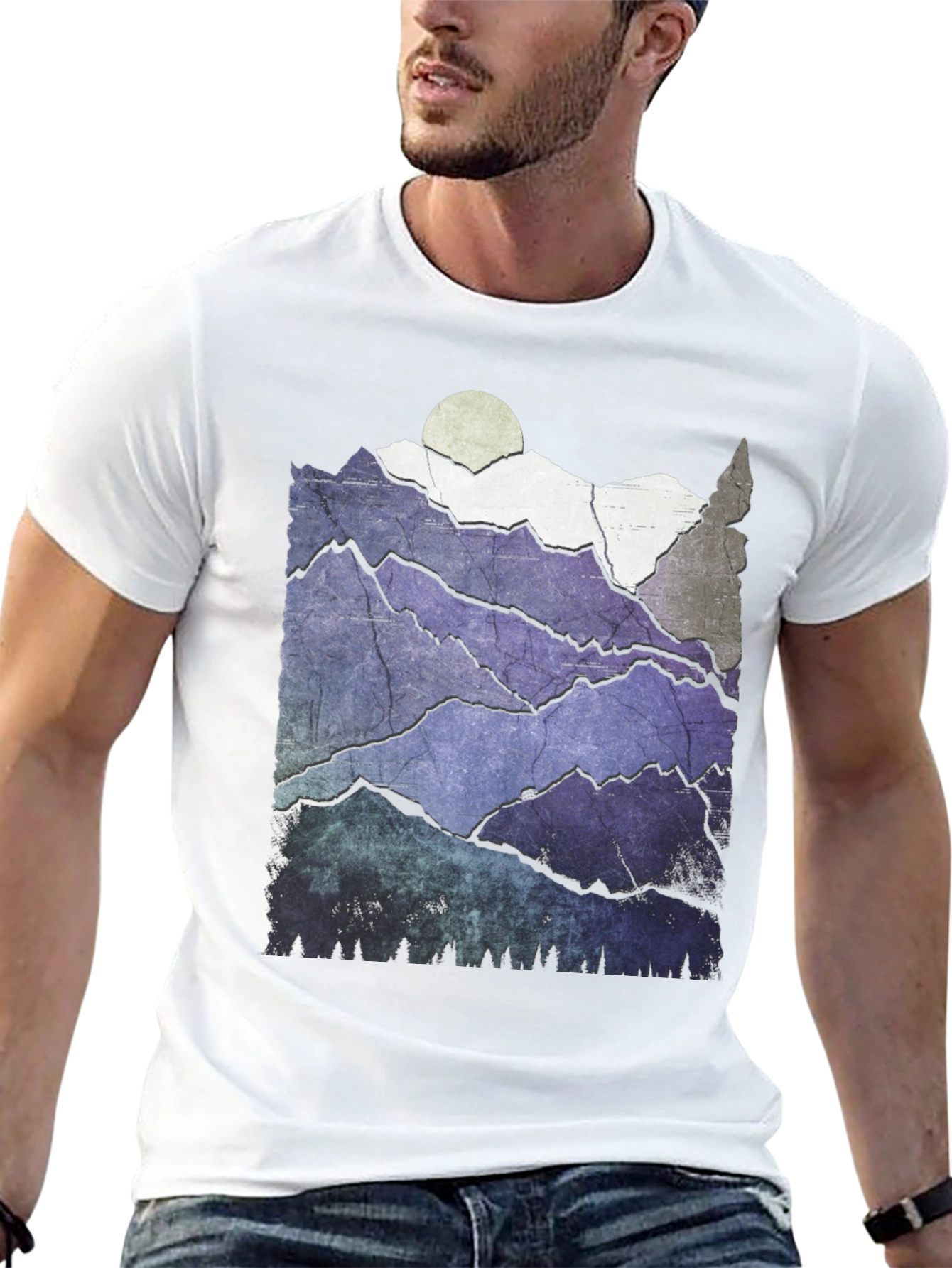 Mountain Range Graphic Tee - Nature Inspired Design