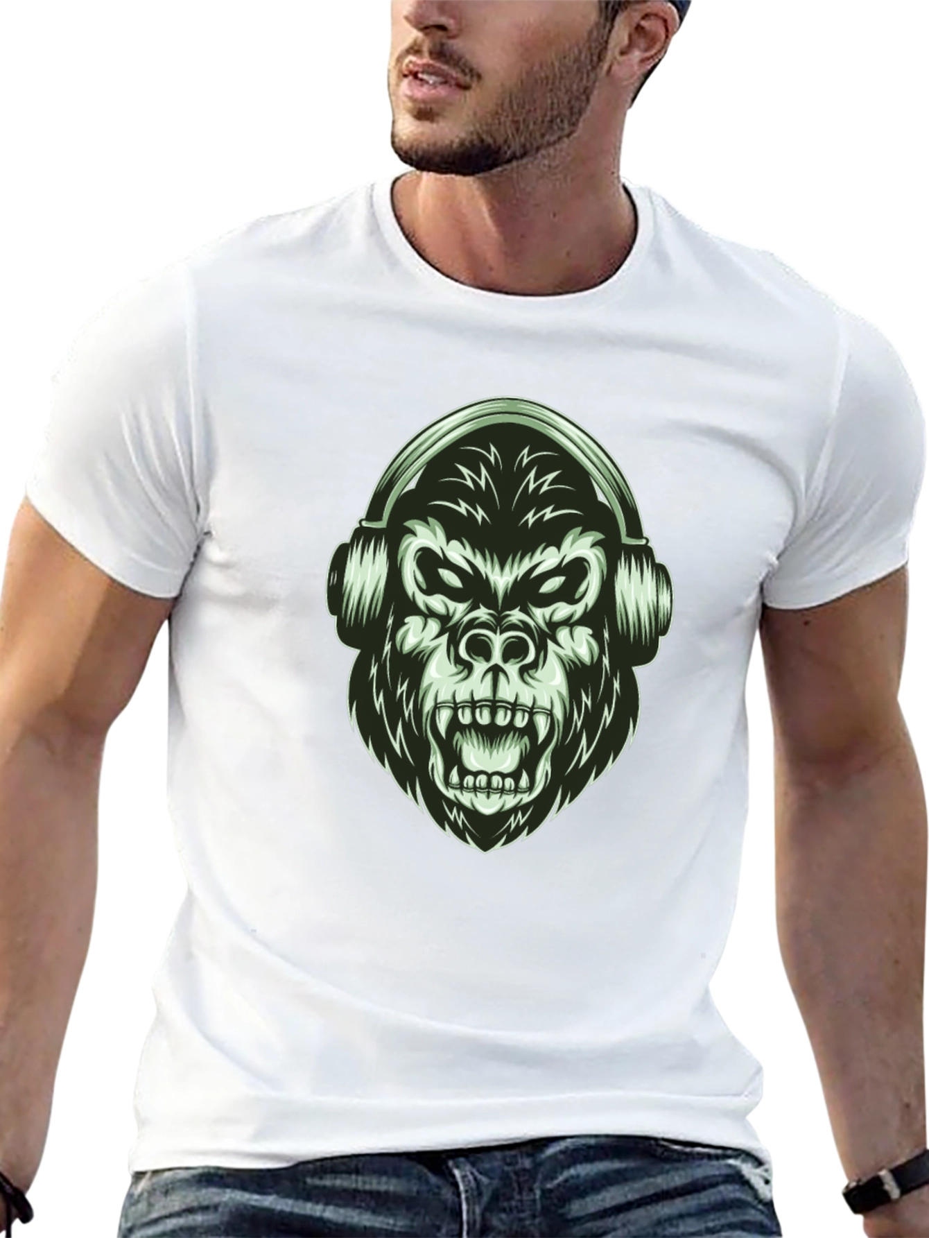 Headphone Gorilla Graphic Tee