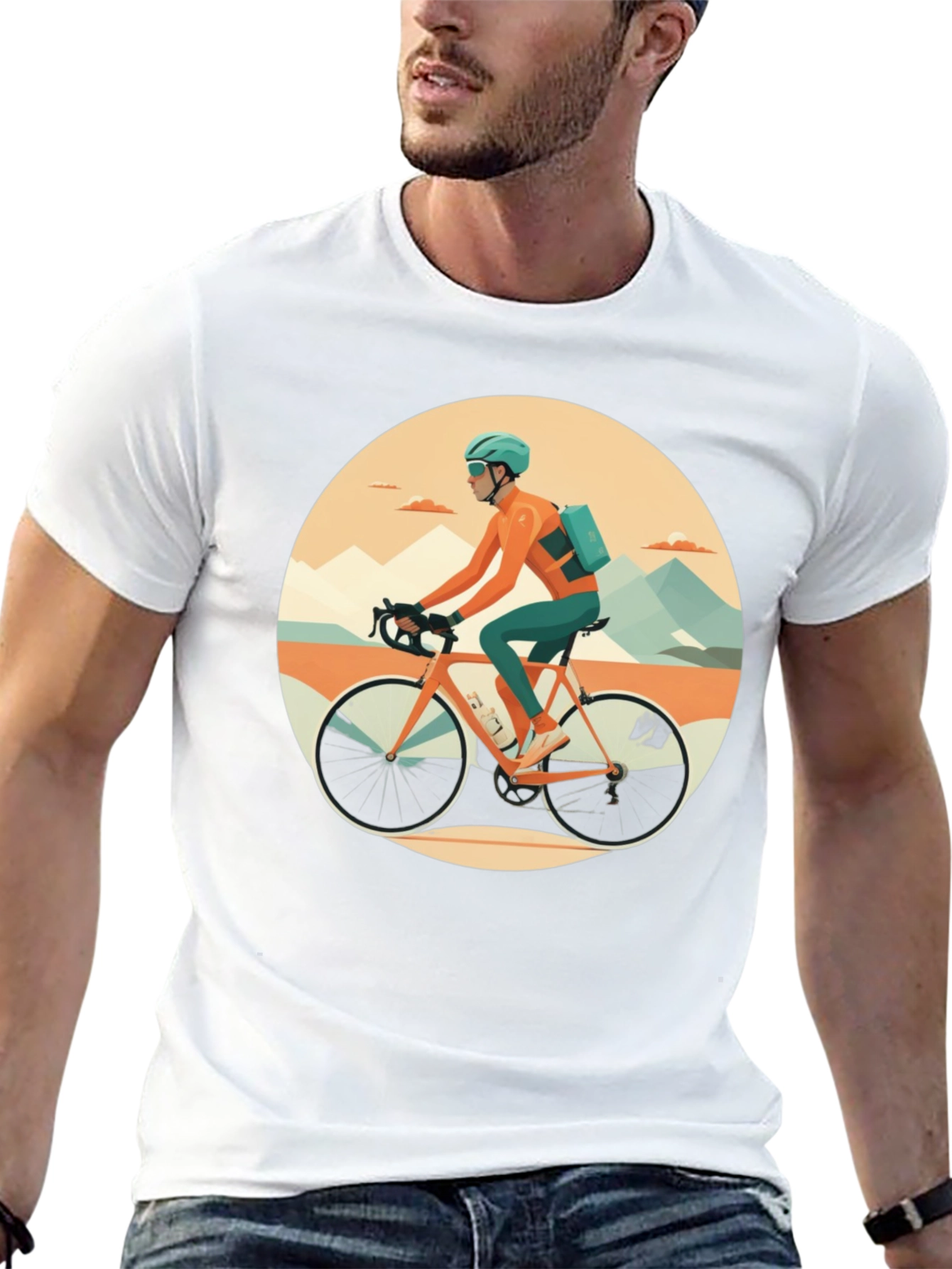 Cycling Graphic Tee: Stylish Activewear