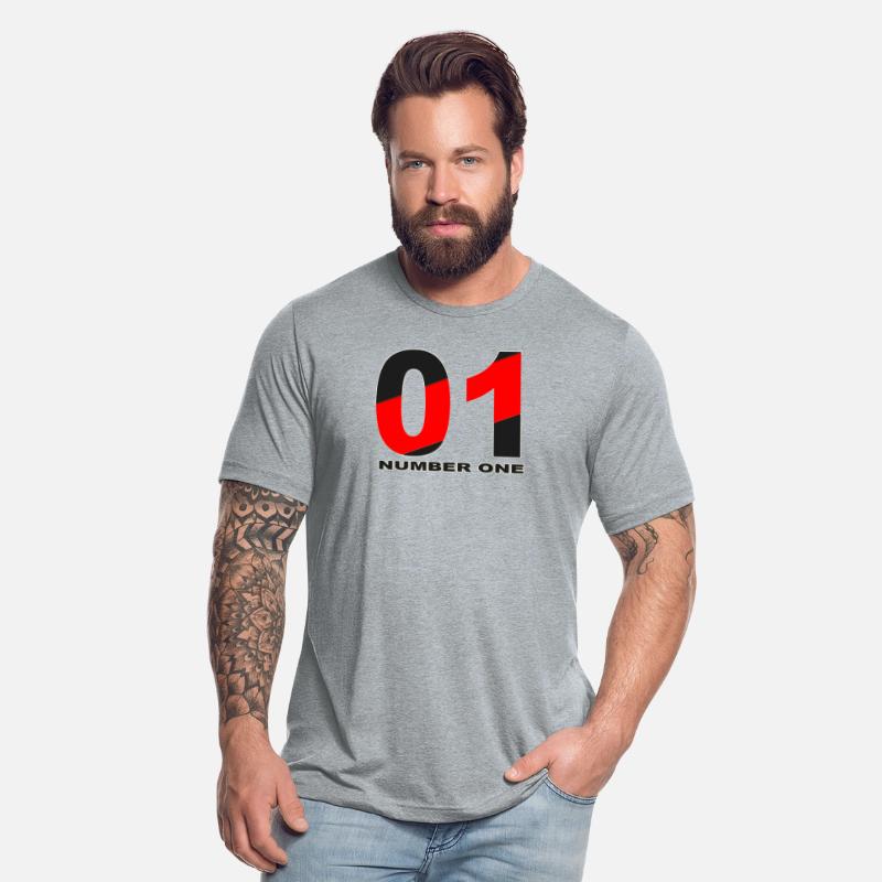 NUMBER 01 BLACK AND RED COLOR